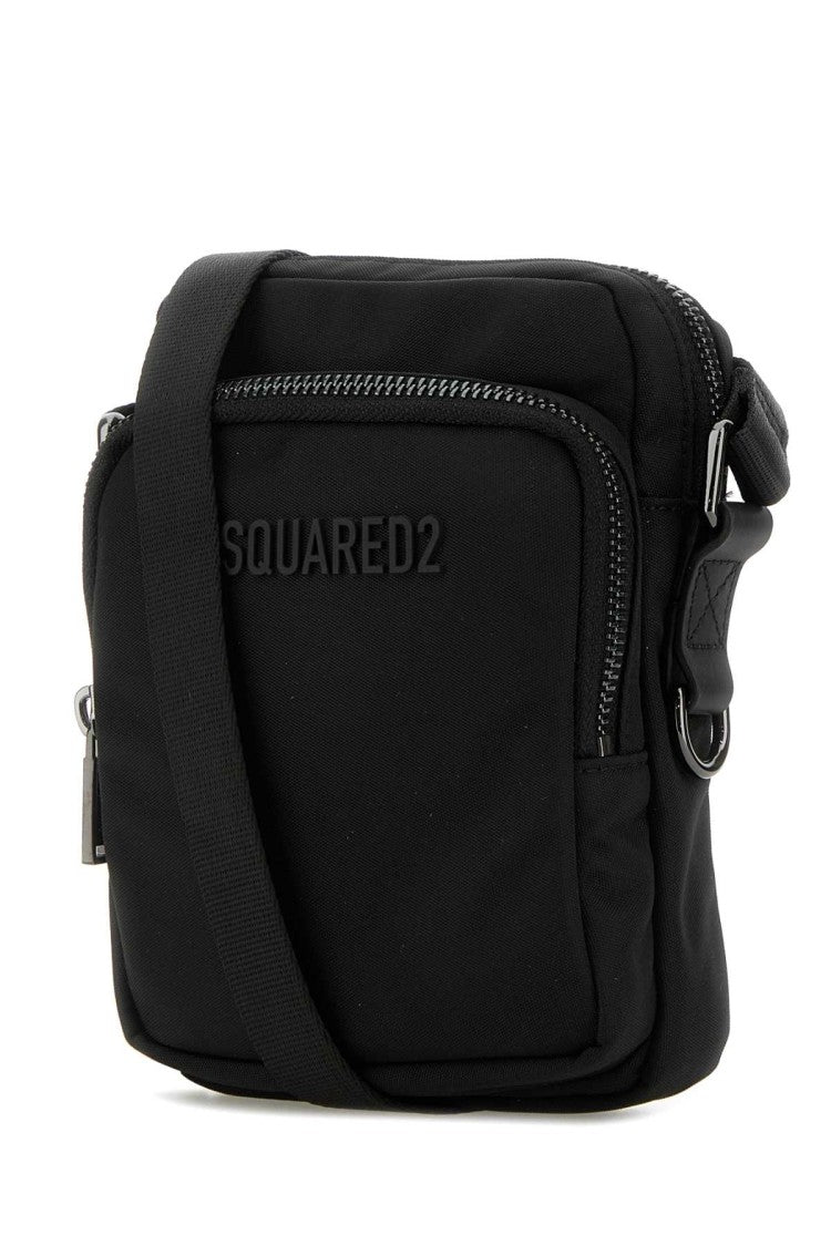 Dsquared2 Black Canvas Urban Crossbody Bag