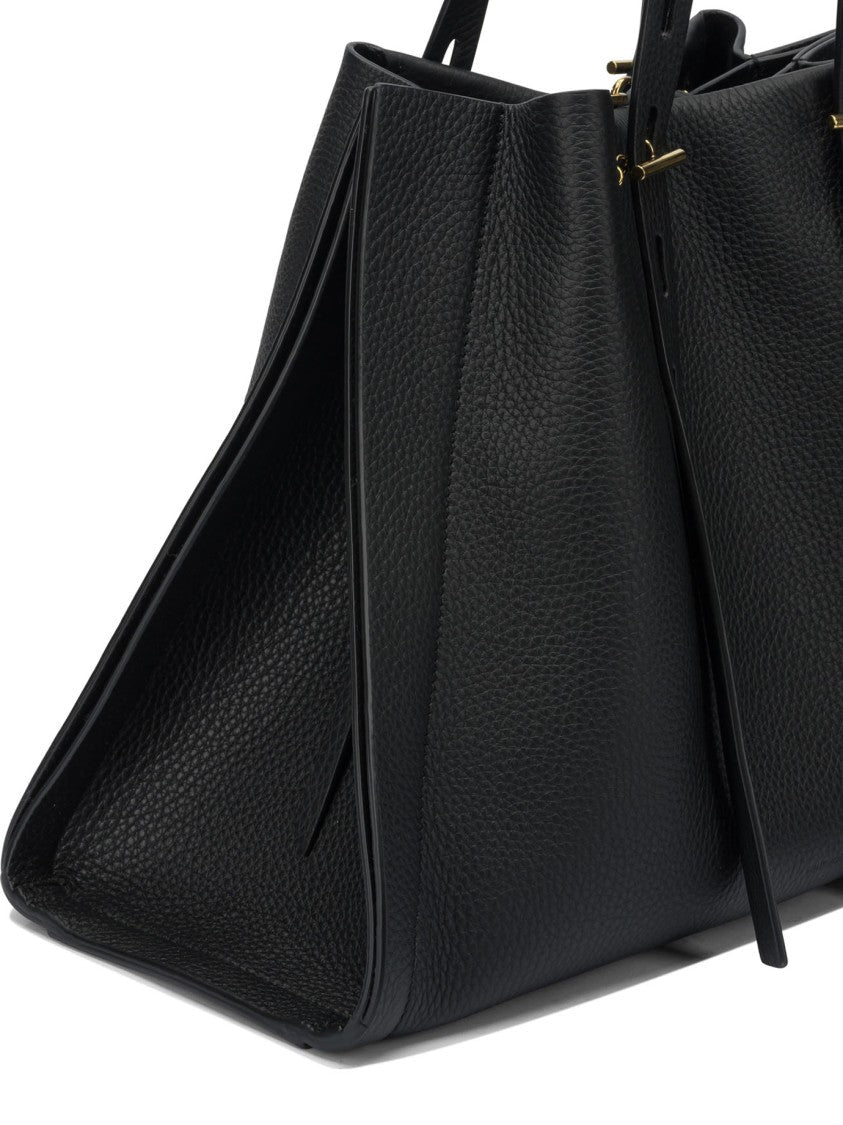 Minobossi Textured Leather Shoulder Bag