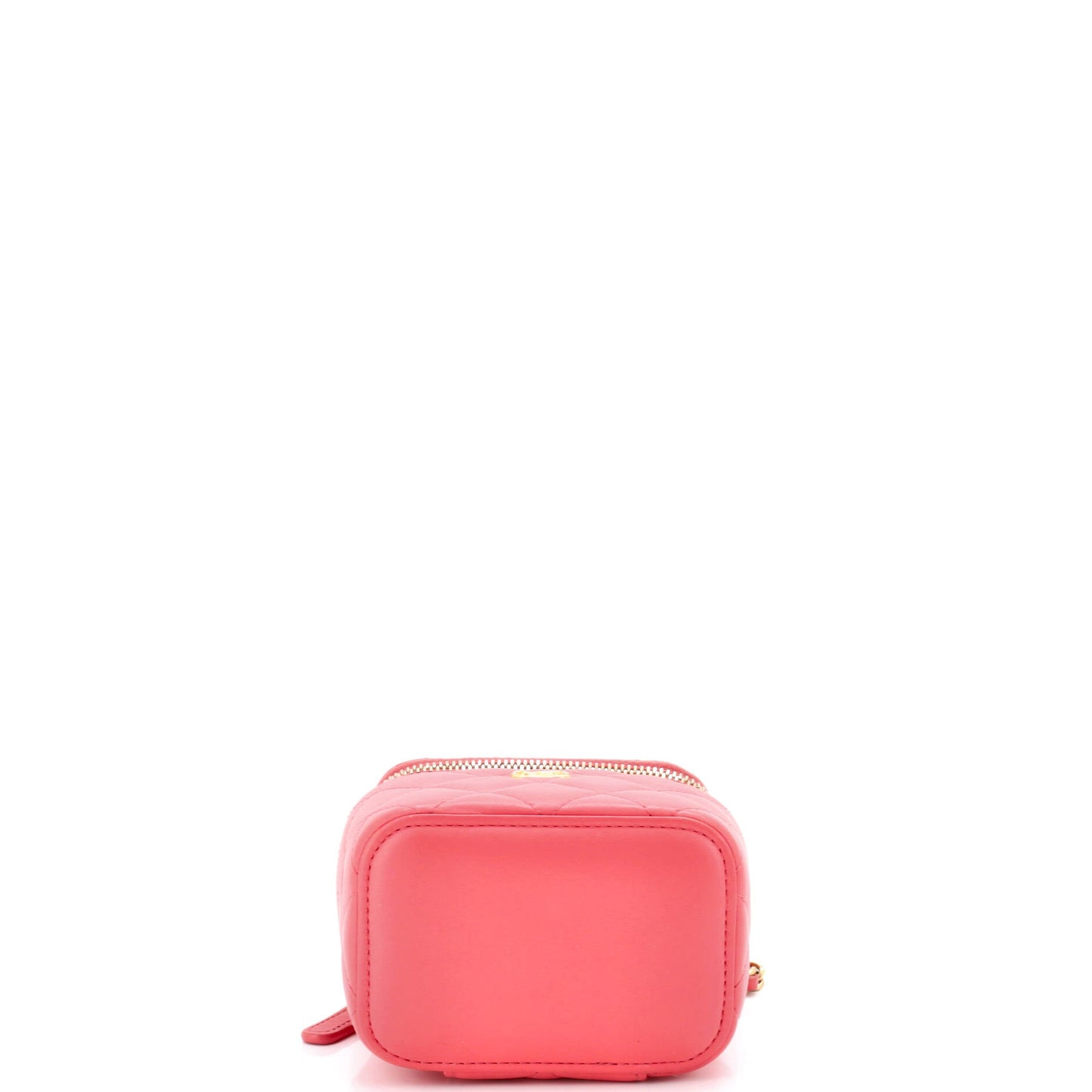 Pearl Crush Vanity Case with Chain Quilted Lambskin Mini