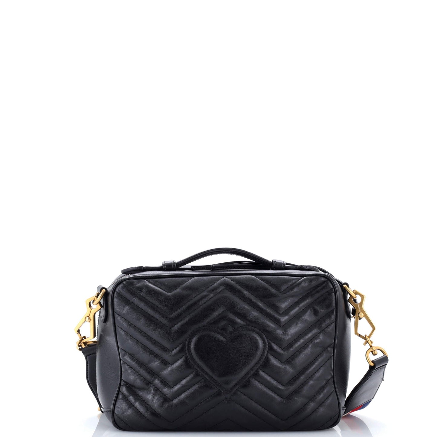 GG Marmont Zip Around Camera Bag Matelasse Leather Small