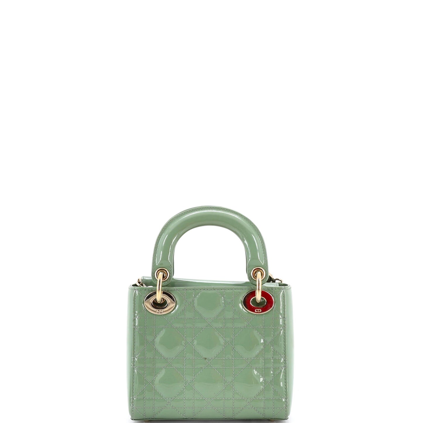 Lady Dior Chain Bag Cannage Quilt Patent Mini