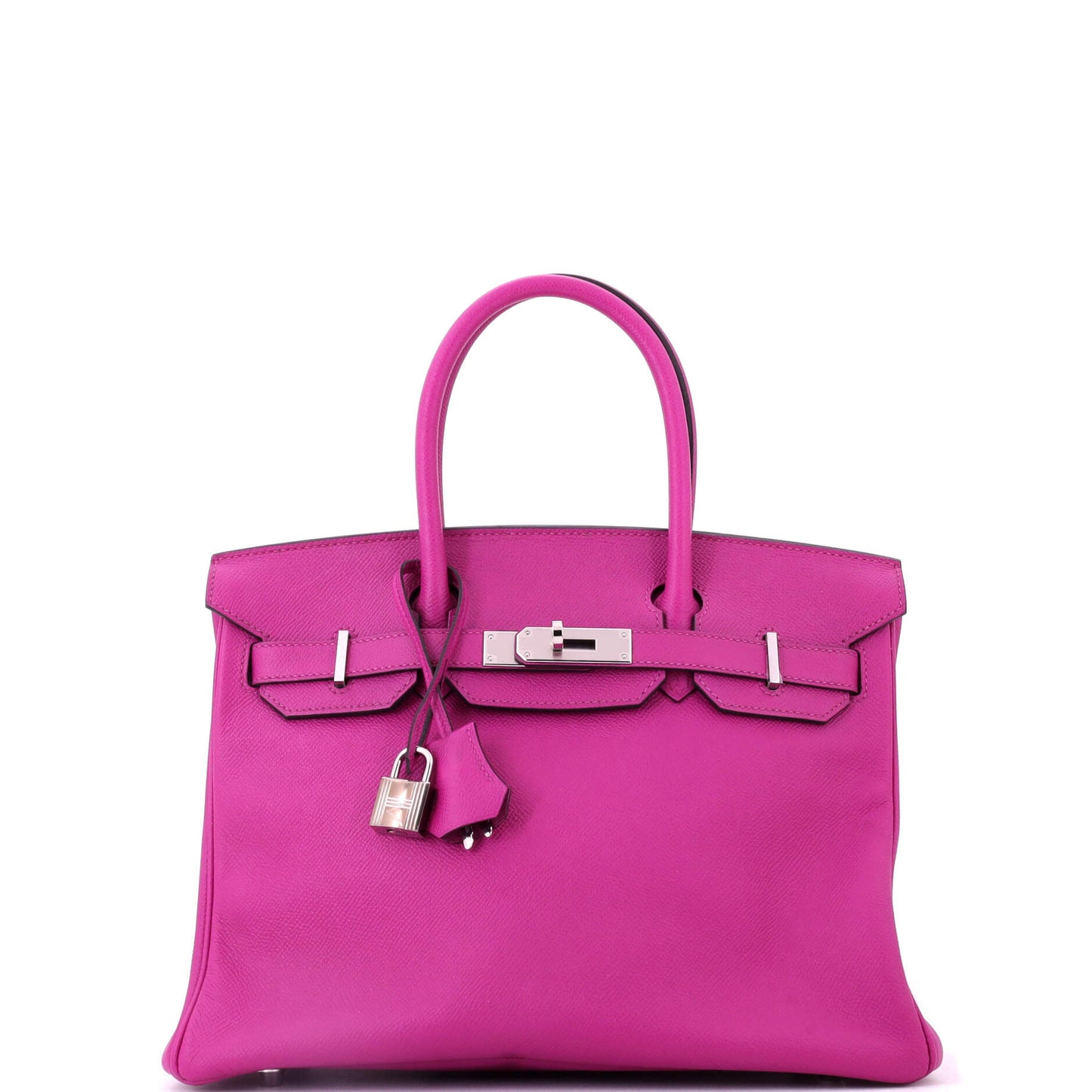Birkin Handbag Rose Pourpre Epsom with Palladium Hardware 30
