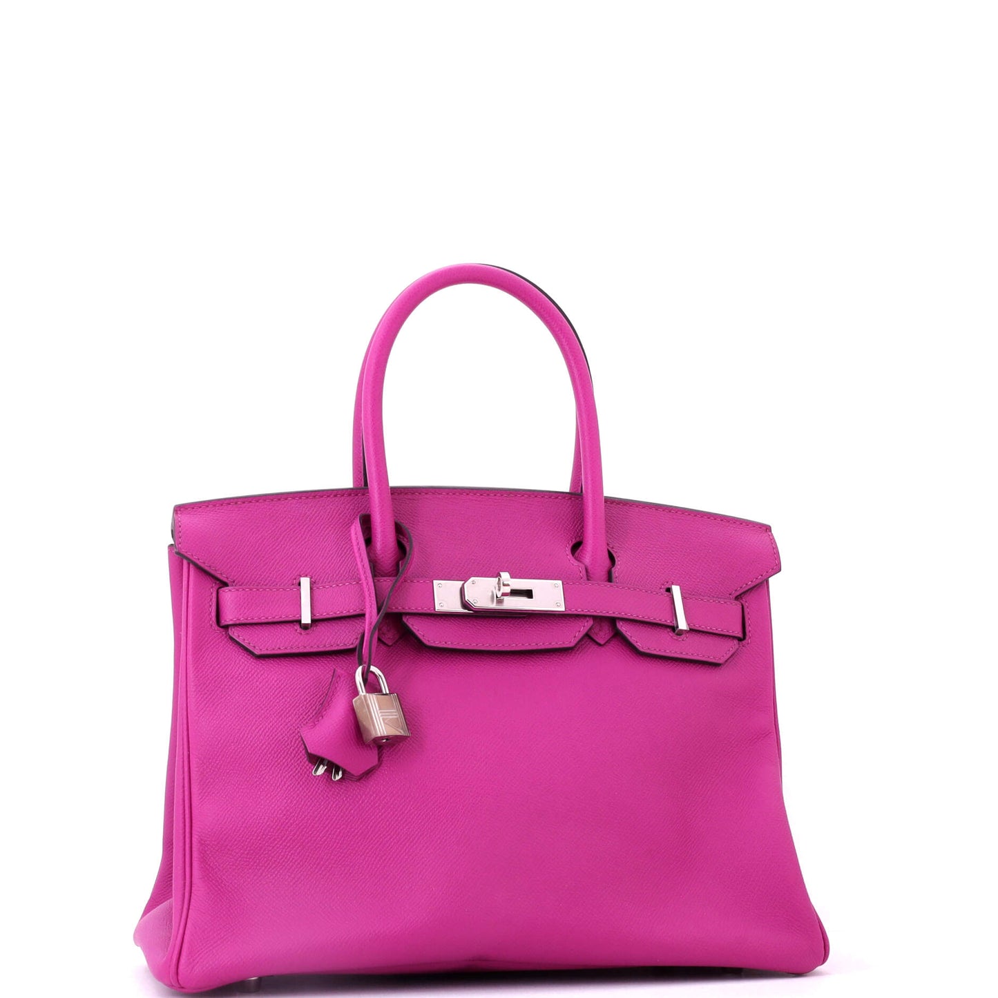 Birkin Handbag Rose Pourpre Epsom with Palladium Hardware 30