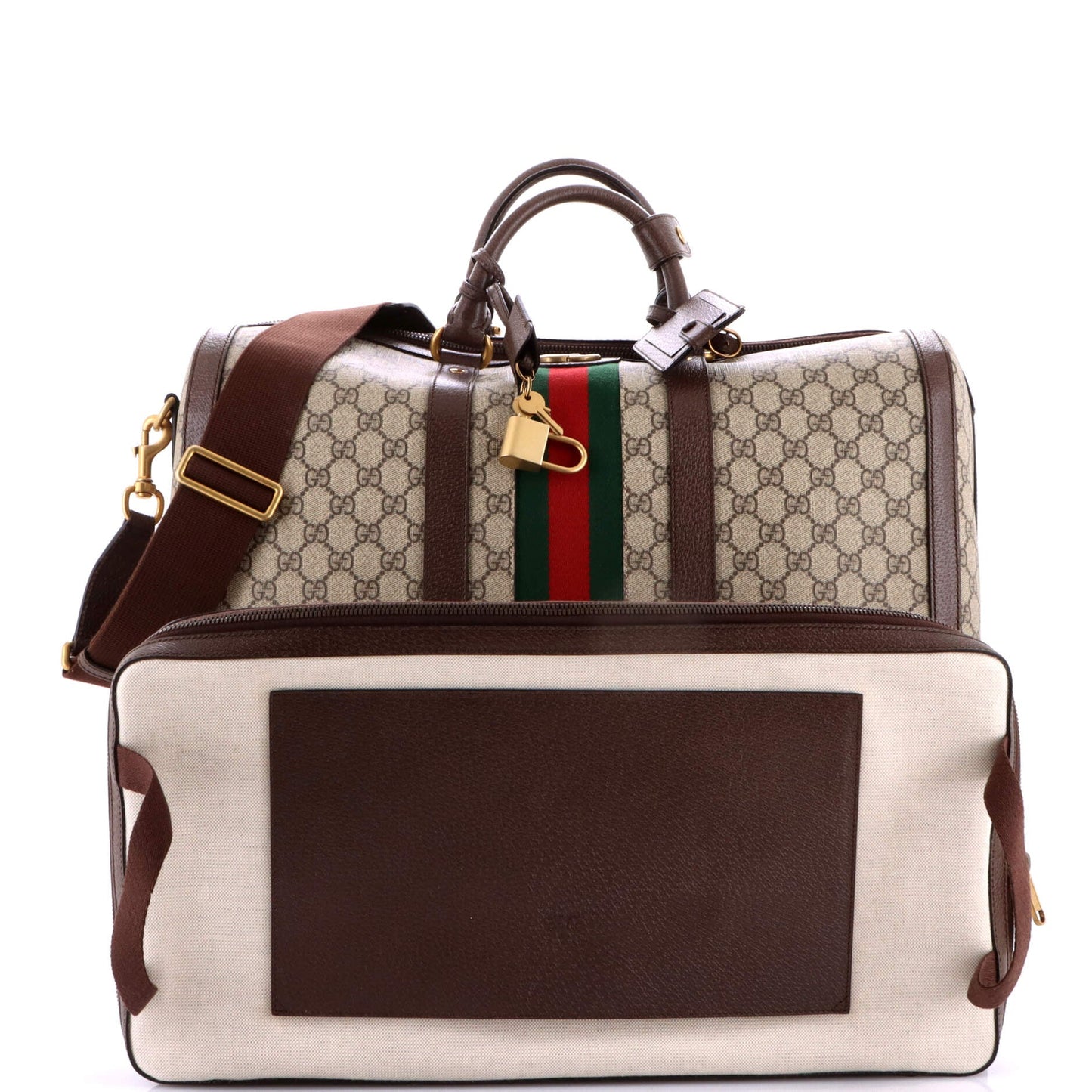 Savoy Web Convertible Duffle Bag GG Coated Canvas Tall