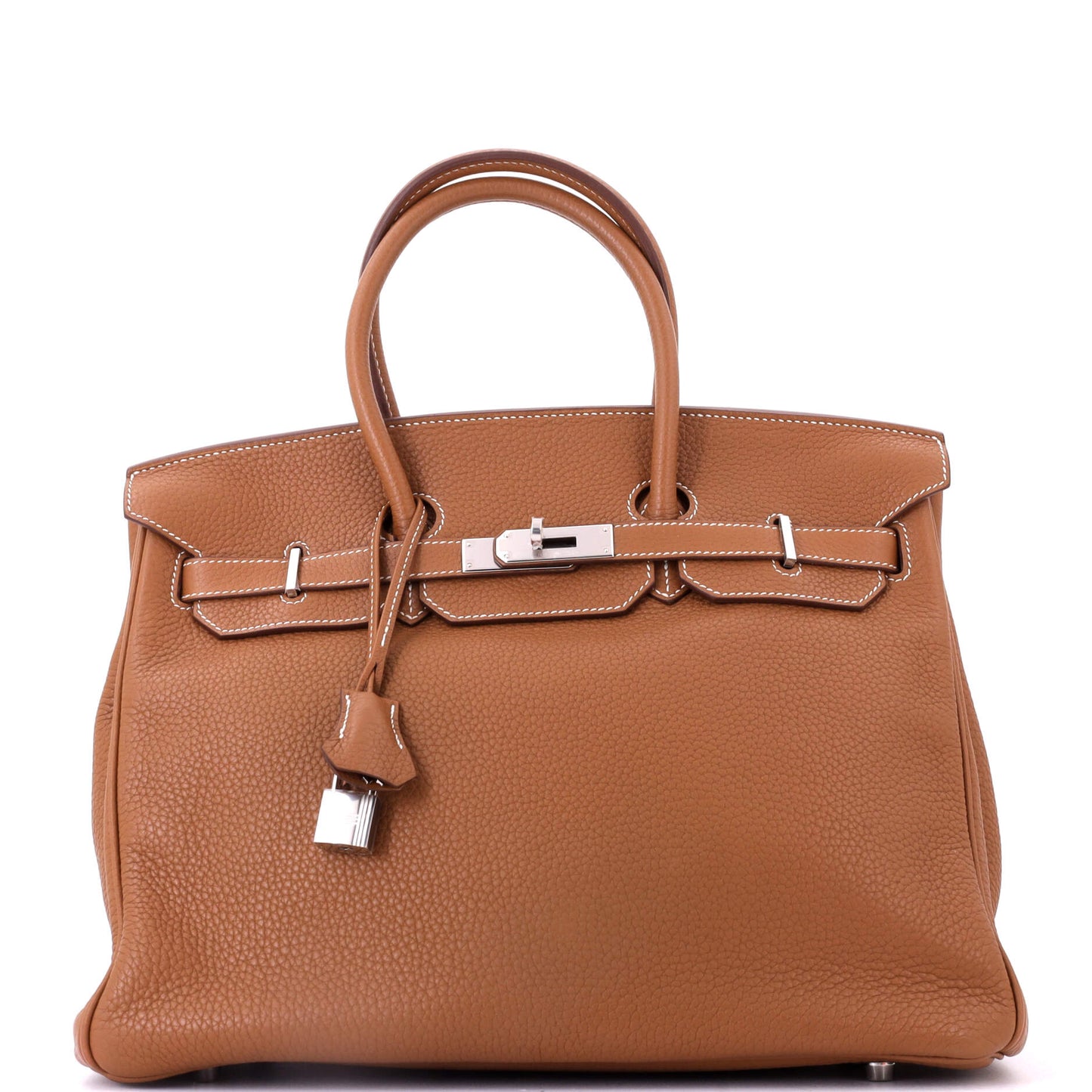 Birkin Handbag Gold Clemence with Palladium Hardware 35