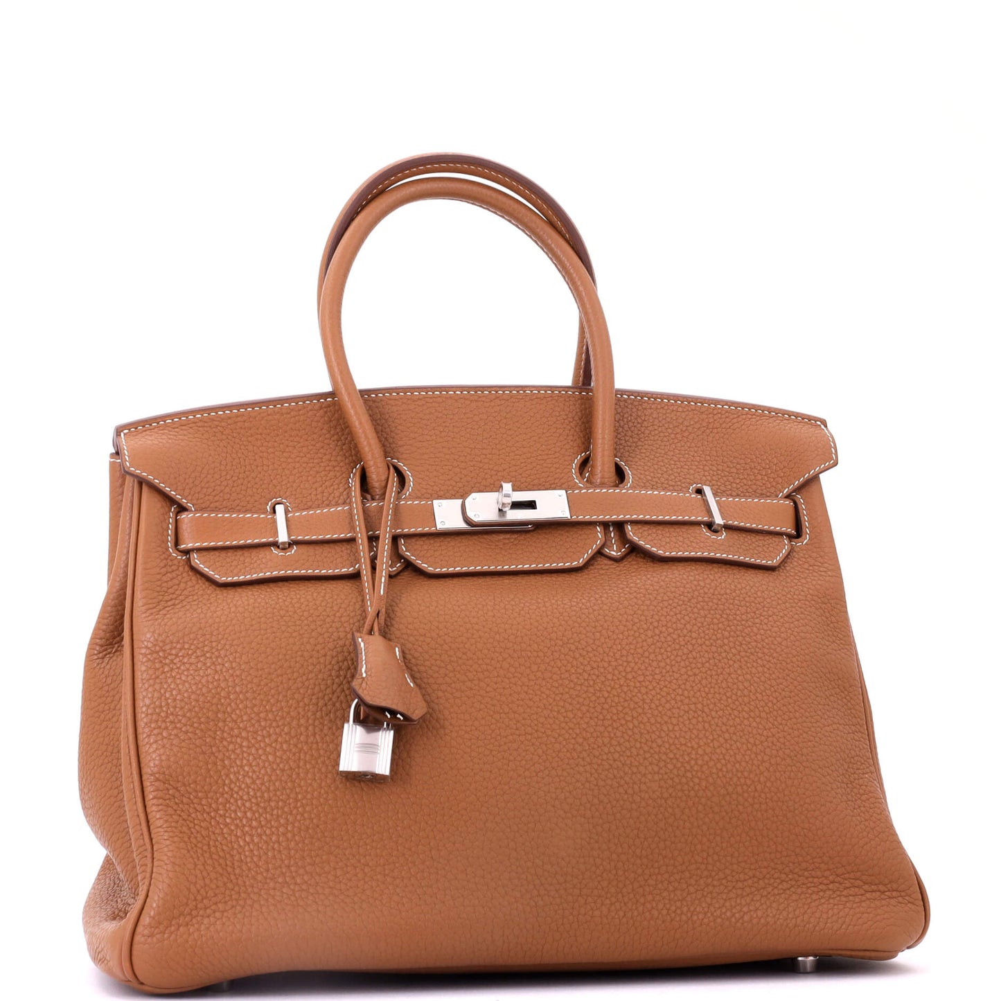 Birkin Handbag Gold Clemence with Palladium Hardware 35