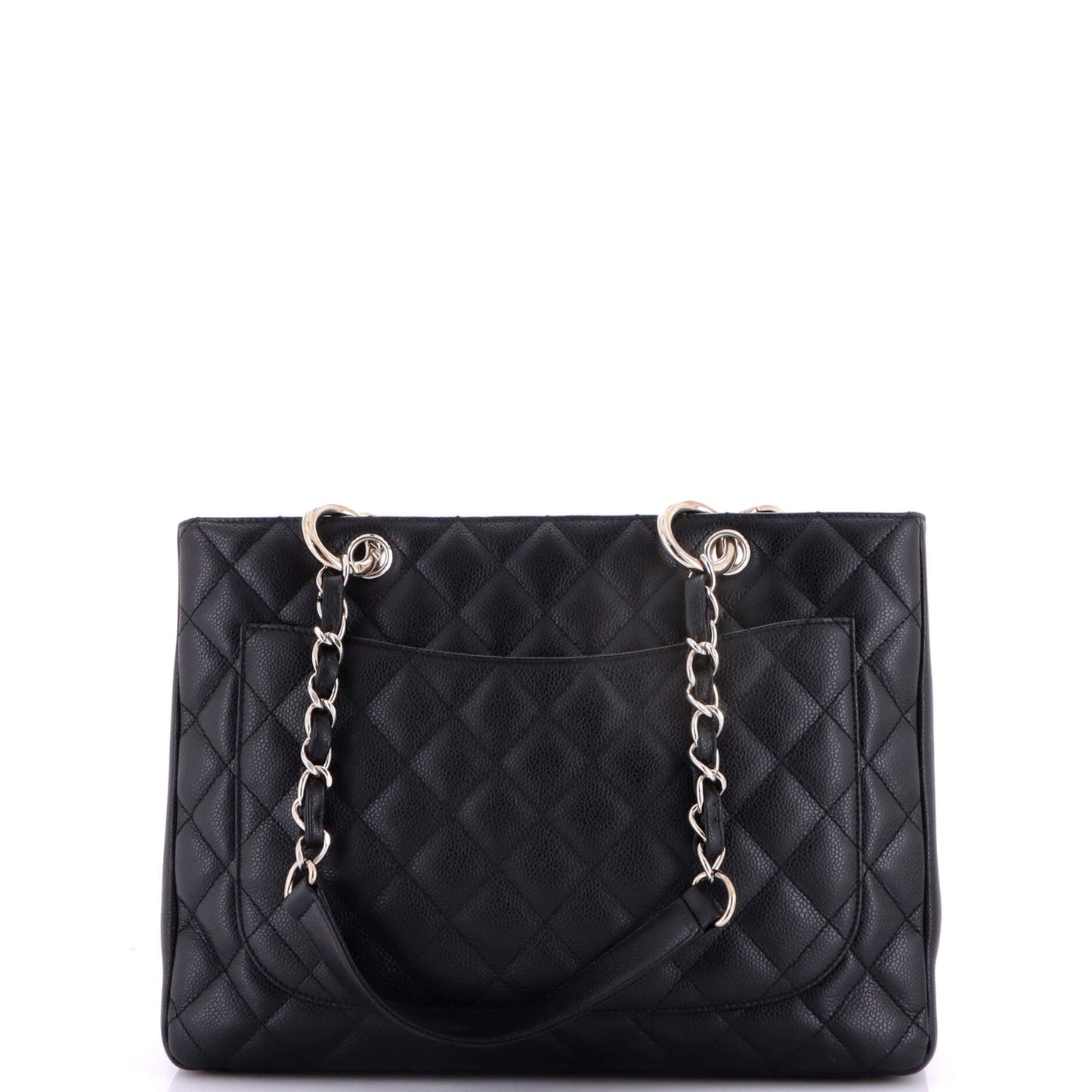 Grand Shopping Tote Quilted Caviar