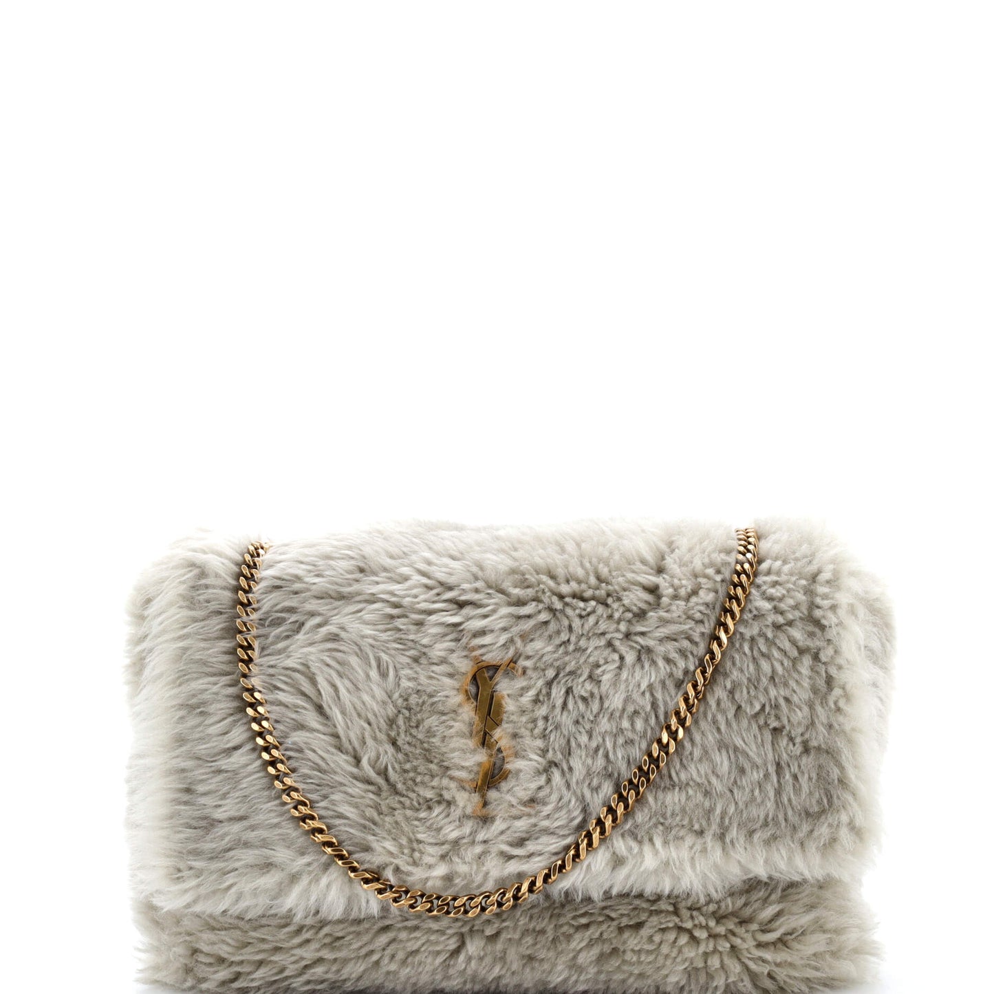 Classic Monogram Reversible Shoulder Bag Shearling and Suede Medium