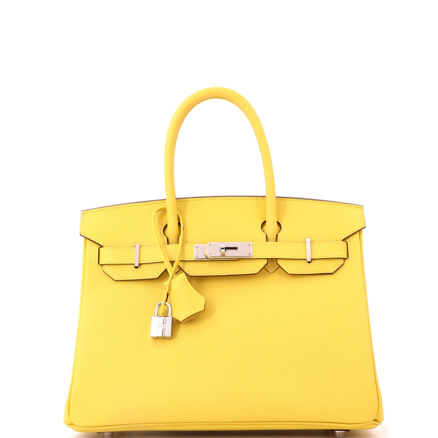 Birkin Handbag Jaune De Naples Epsom with Palladium Hardware 30