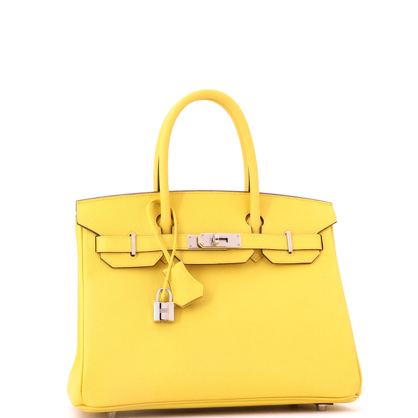 Birkin Handbag Jaune De Naples Epsom with Palladium Hardware 30
