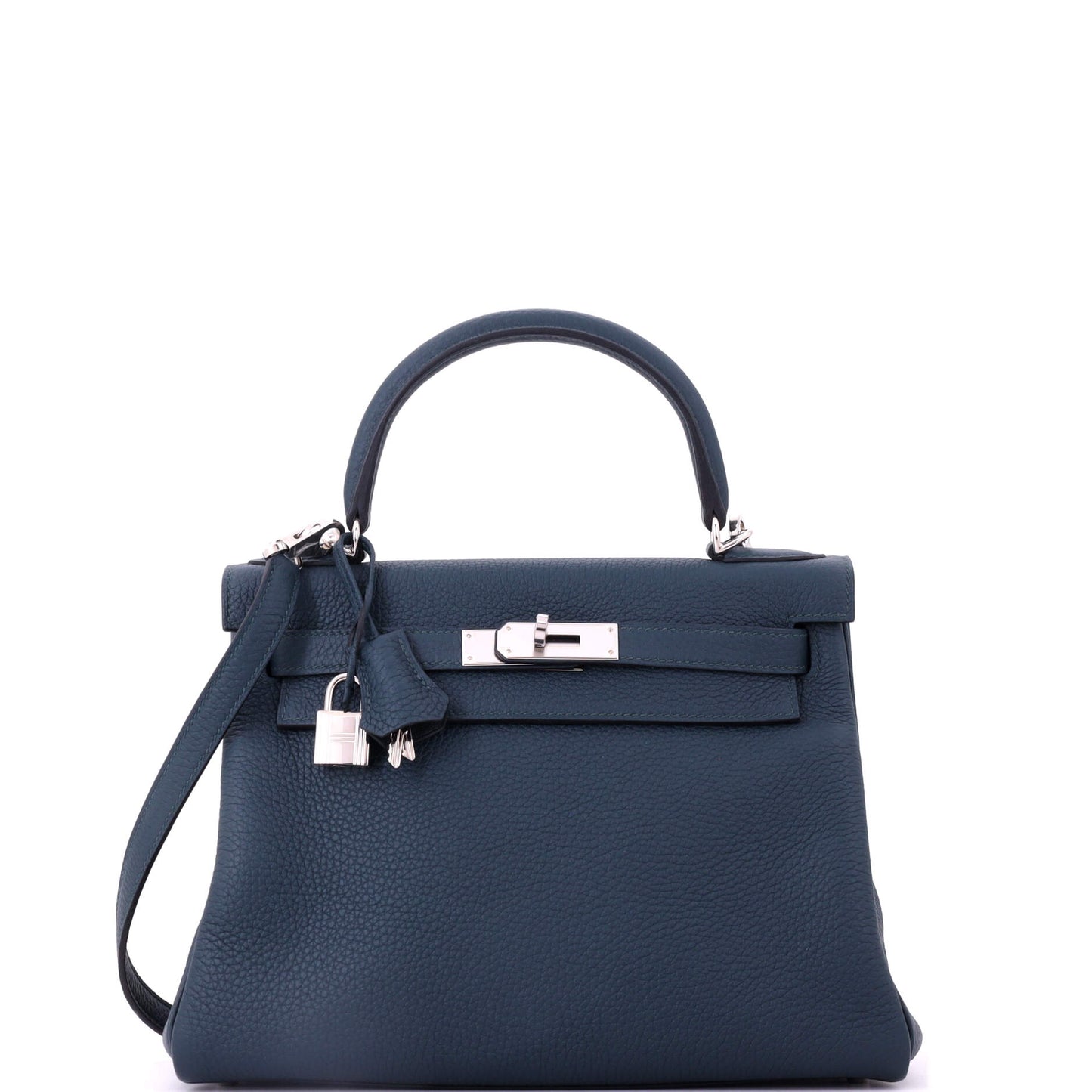 Kelly Handbag Vert Cypress Clemence with Palladium Hardware 28
