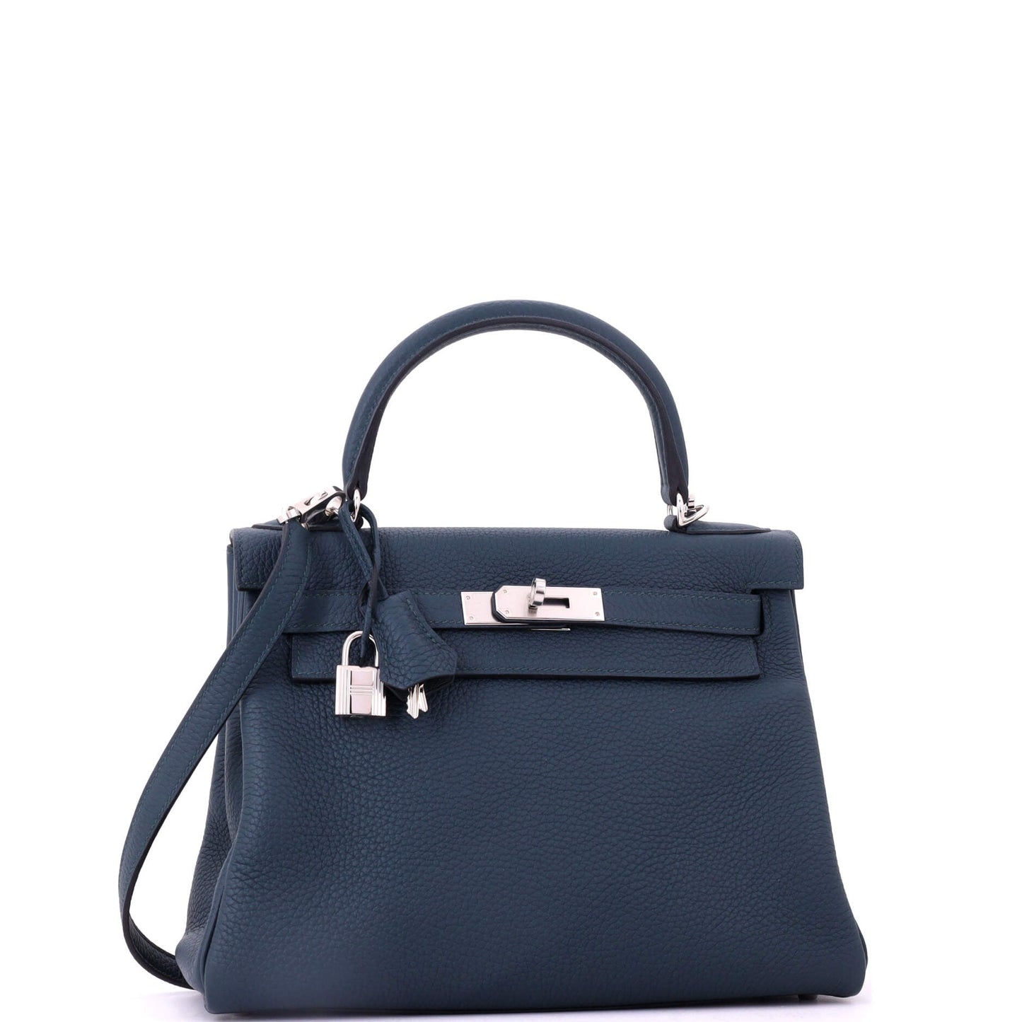 Kelly Handbag Vert Cypress Clemence with Palladium Hardware 28
