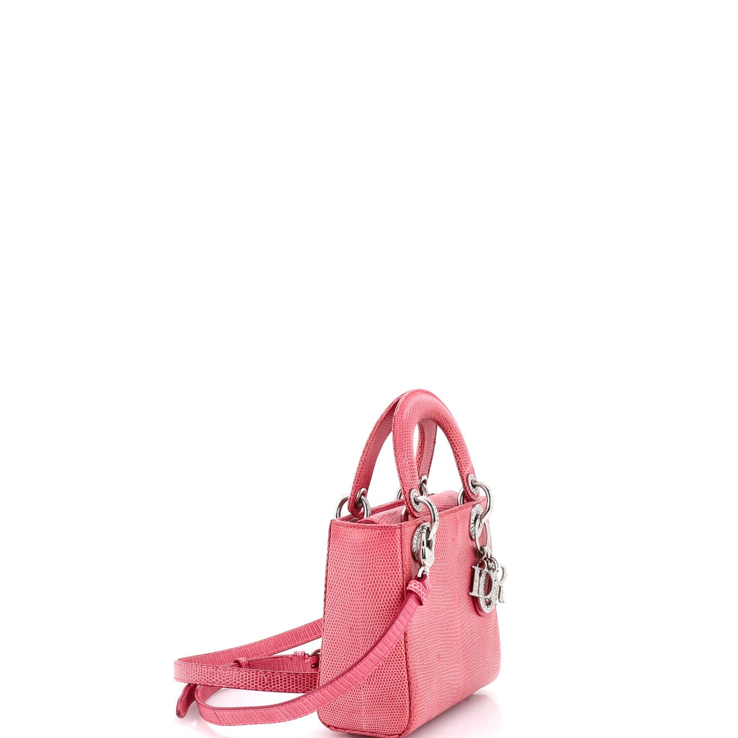 Lady Dior Bag Lizard with Crystal Charms Mini