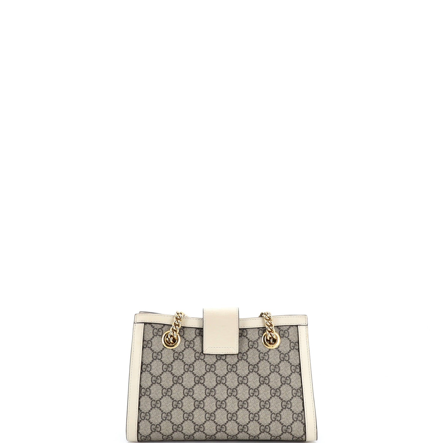 Padlock Chain Tote GG Coated Canvas with Leather Small