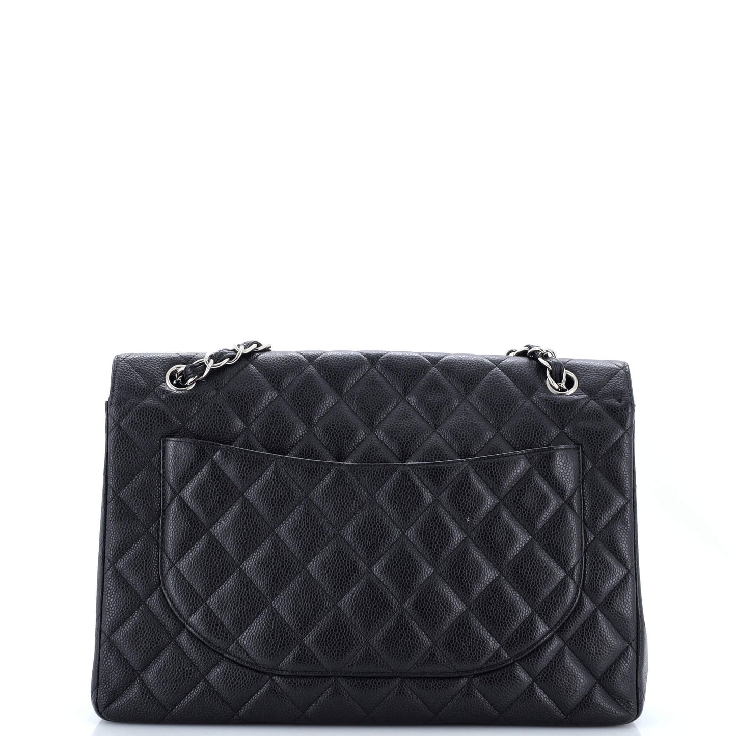Classic Single Flap Bag Quilted Caviar Maxi