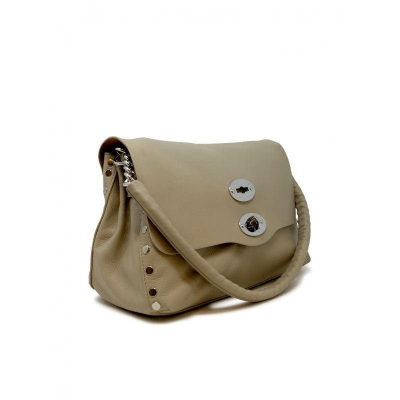 Zanellato Grey Sassone Postina Piuma Chain S Leather Bag