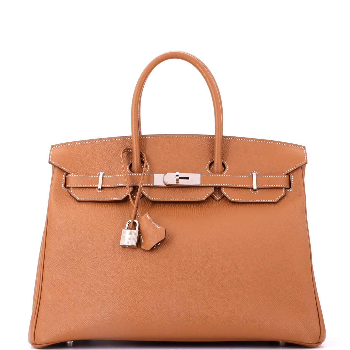 Birkin Handbag Gold Epsom with Palladium Hardware 35