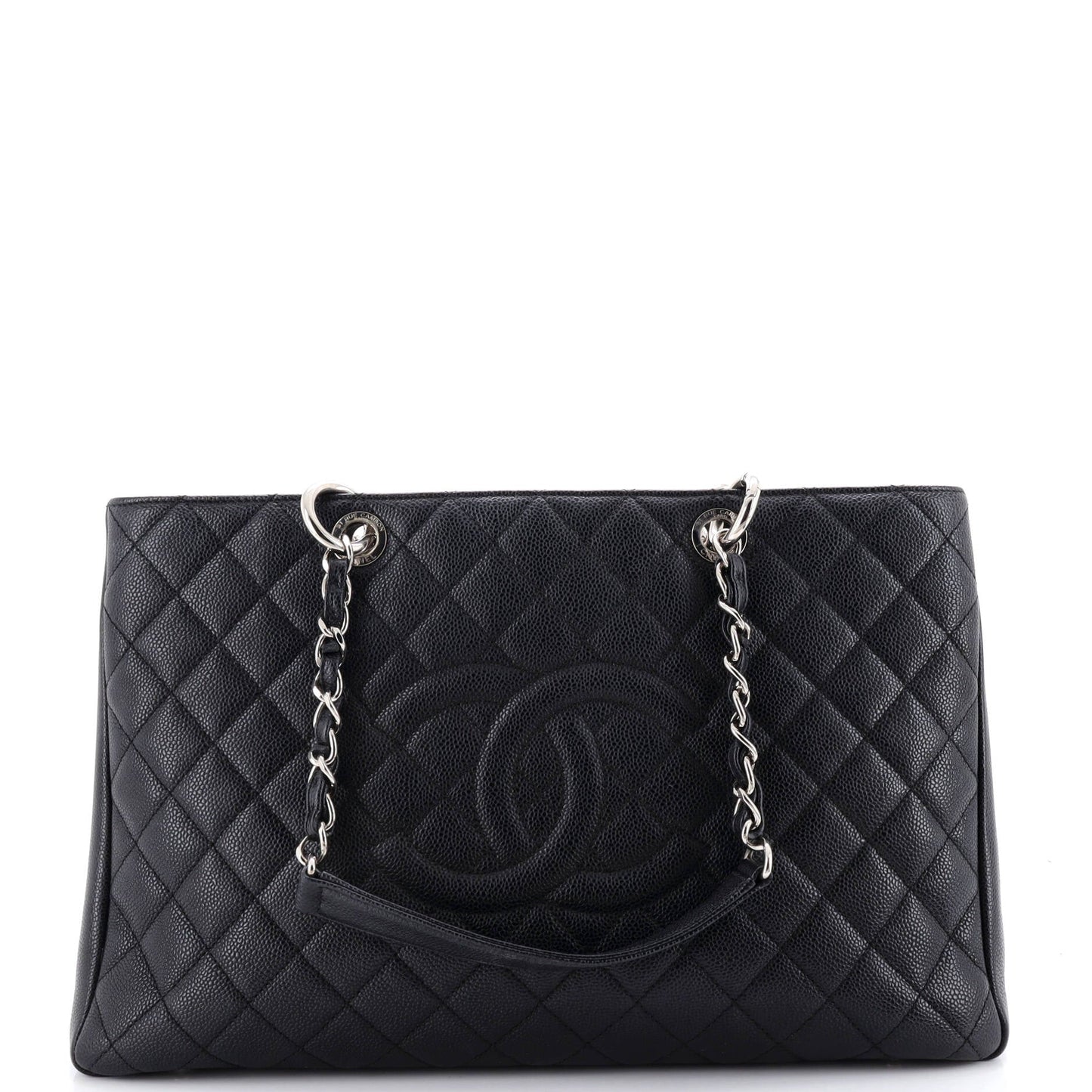 Grand Shopping Tote Quilted Caviar XL