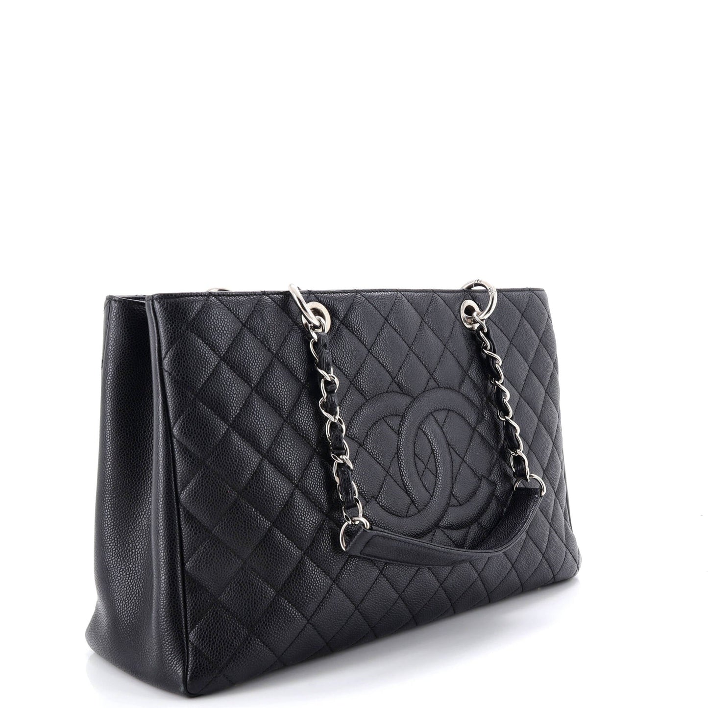 Grand Shopping Tote Quilted Caviar XL