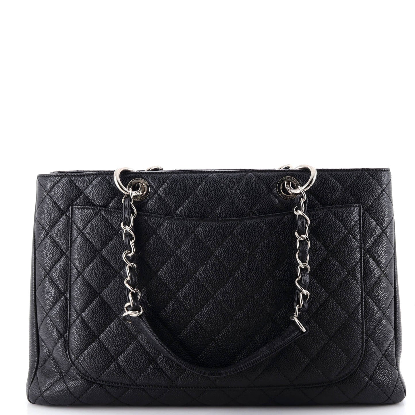 Grand Shopping Tote Quilted Caviar XL