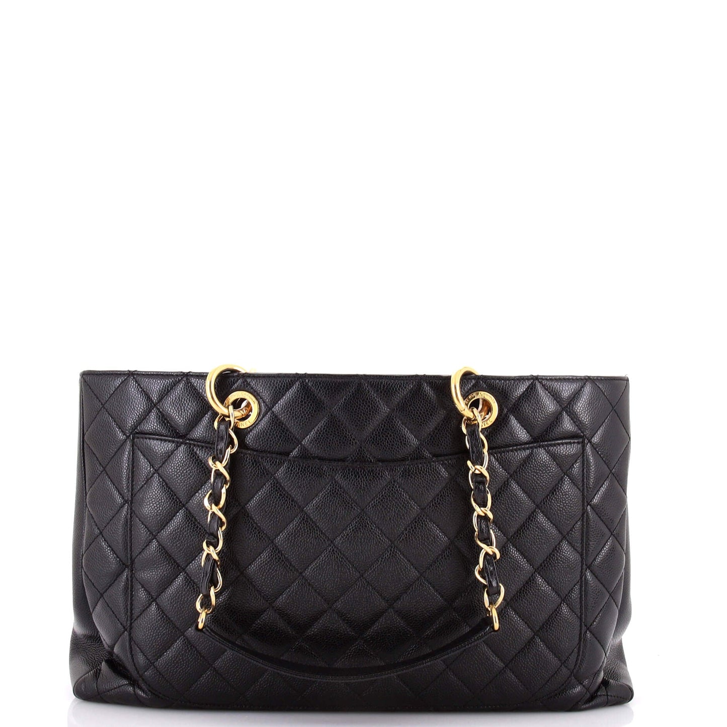 Grand Shopping Tote Quilted Caviar XL