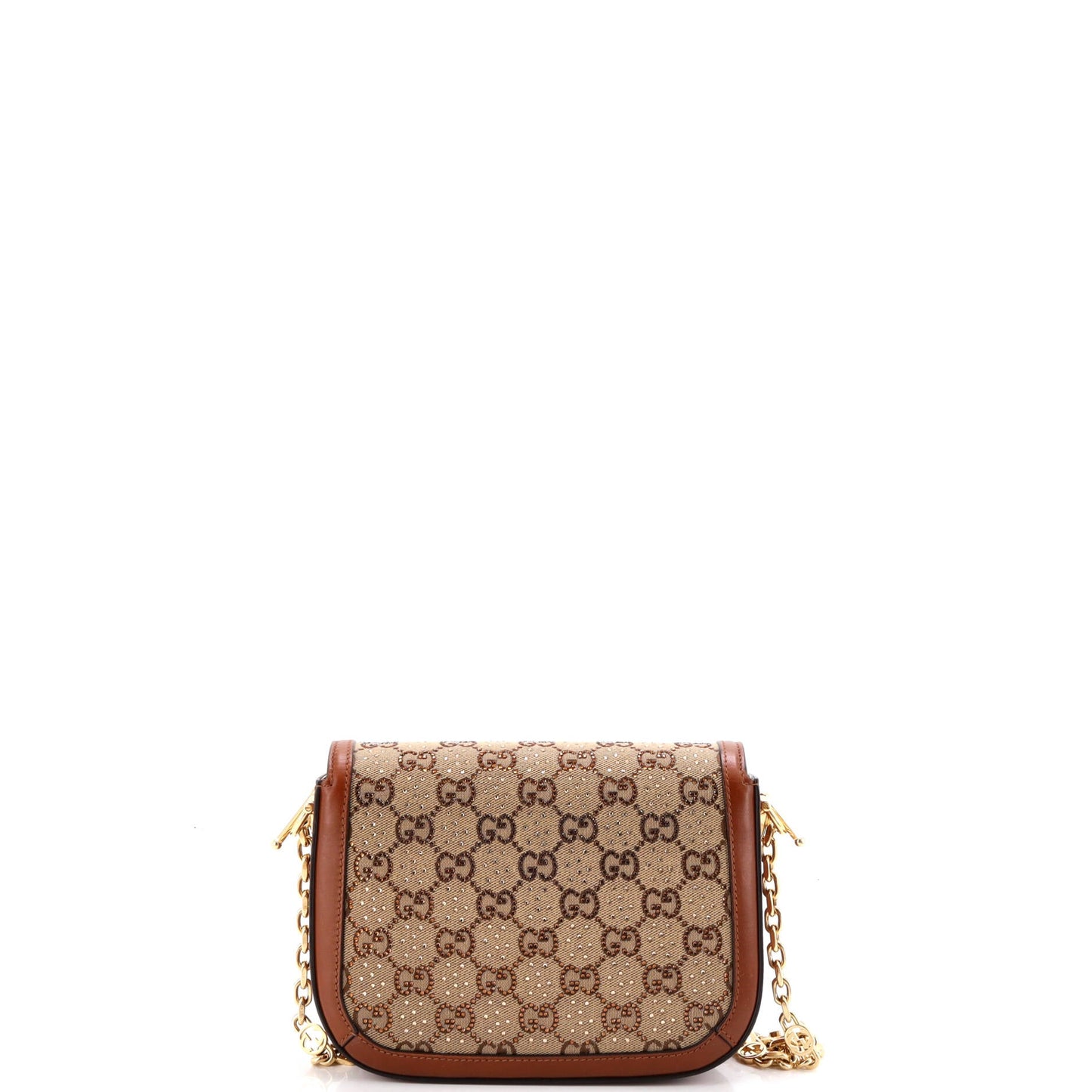 Horsebit 1955 Shoulder Bag Crystal Embellished GG Canvas Mini