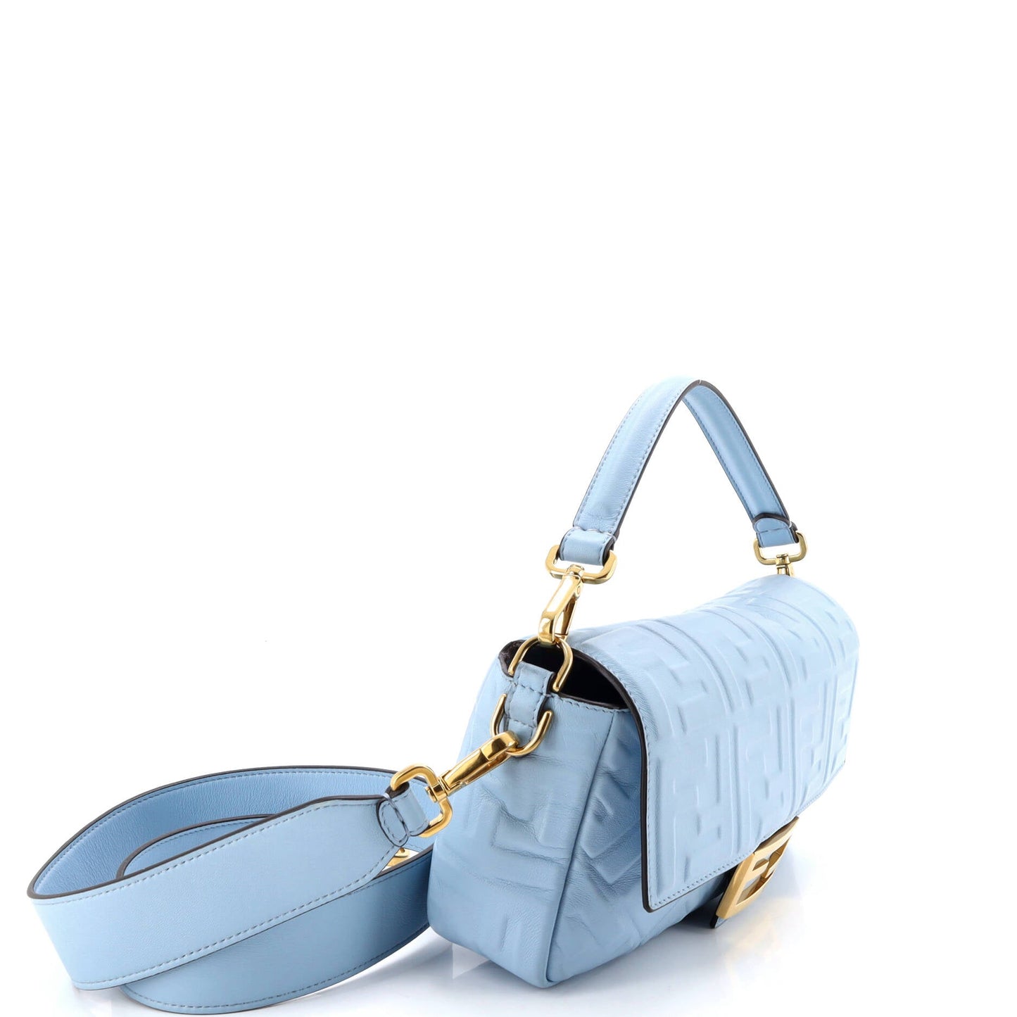 Baguette NM Bag Zucca Embossed Leather Medium
