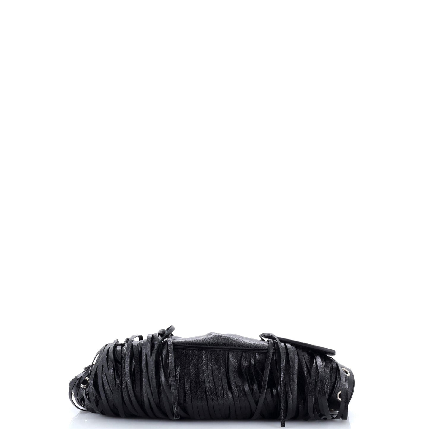 Le Cagole Giant Studs Fringe Shoulder Bag Leather XS