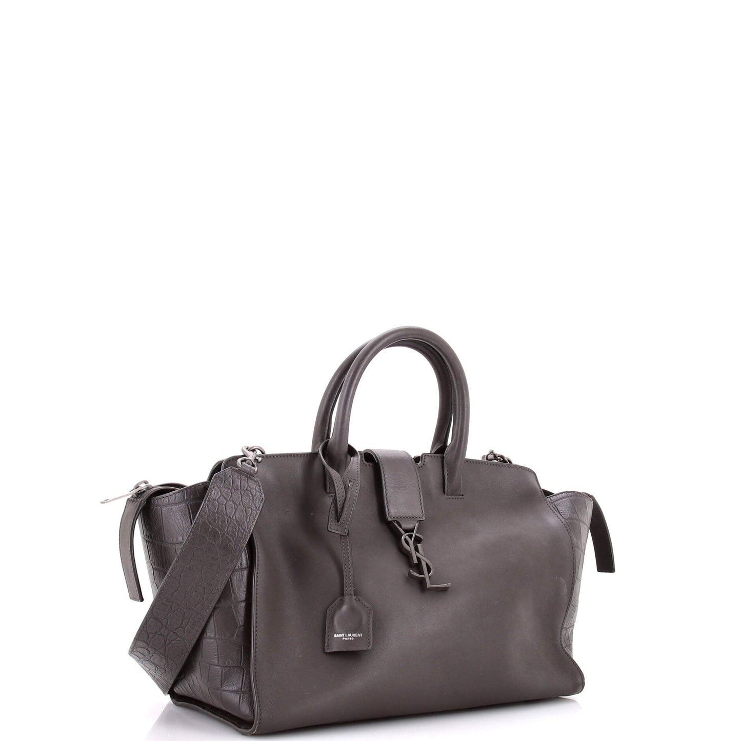 Monogram Cabas Downtown Leather with Crocodile Embossed Leather Small