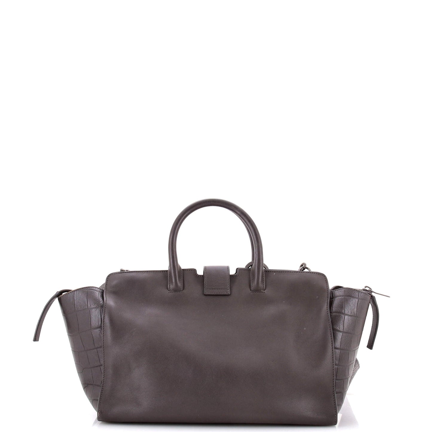 Monogram Cabas Downtown Leather with Crocodile Embossed Leather Small