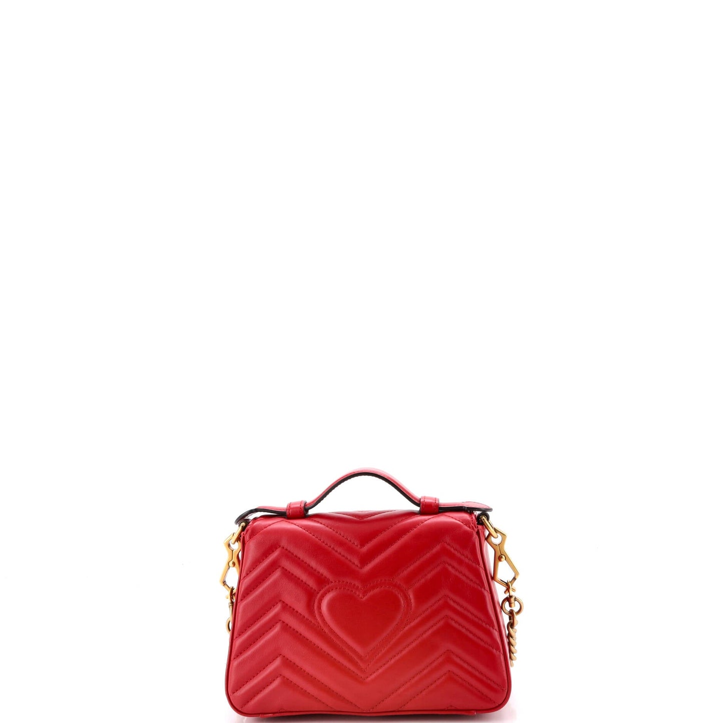 GG Marmont Top Handle Flap Bag Matelasse Leather Mini