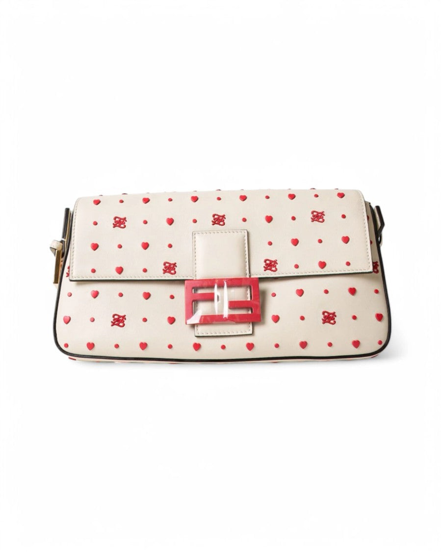 Fendi Baguette Medium Love Bianca