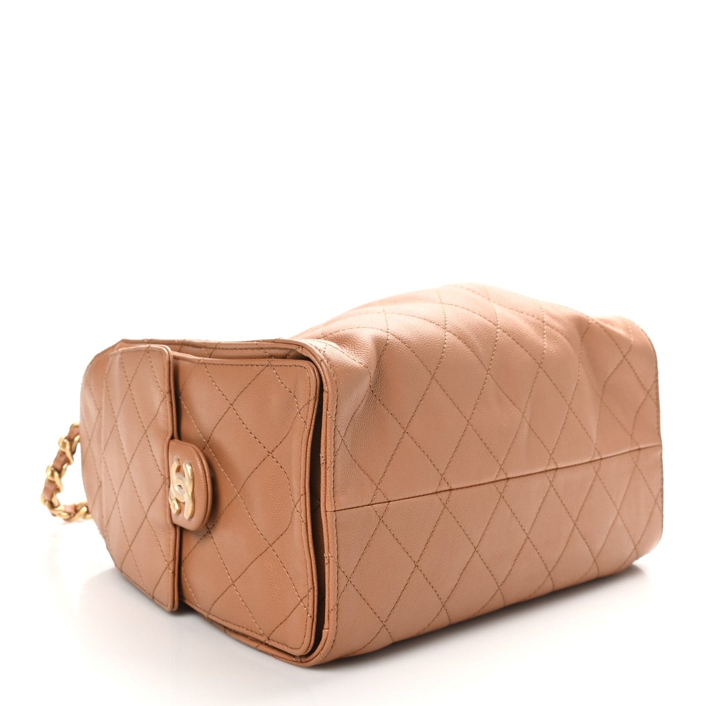 Caviar Quilted Small Chanel 25 Handbag Brown