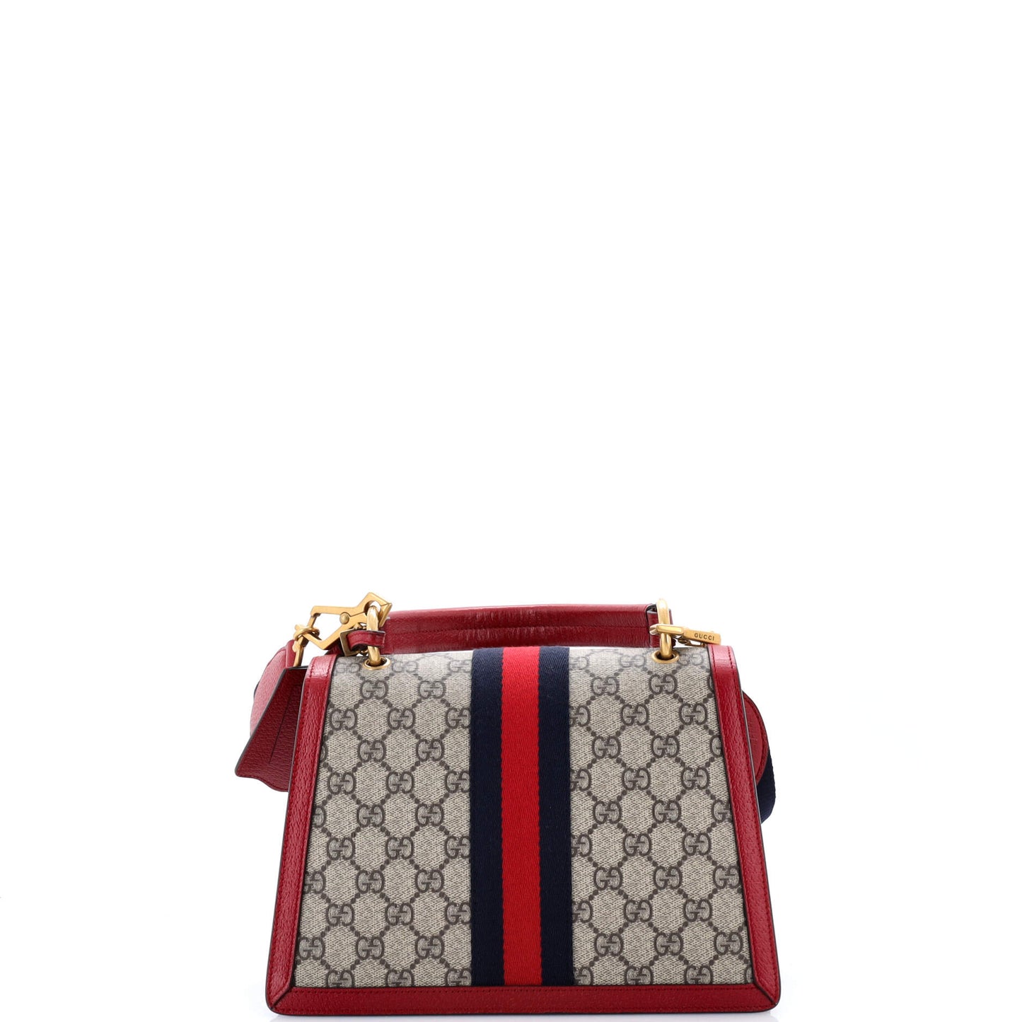 Queen Margaret Top Handle Bag GG Coated Canvas with Leather Small