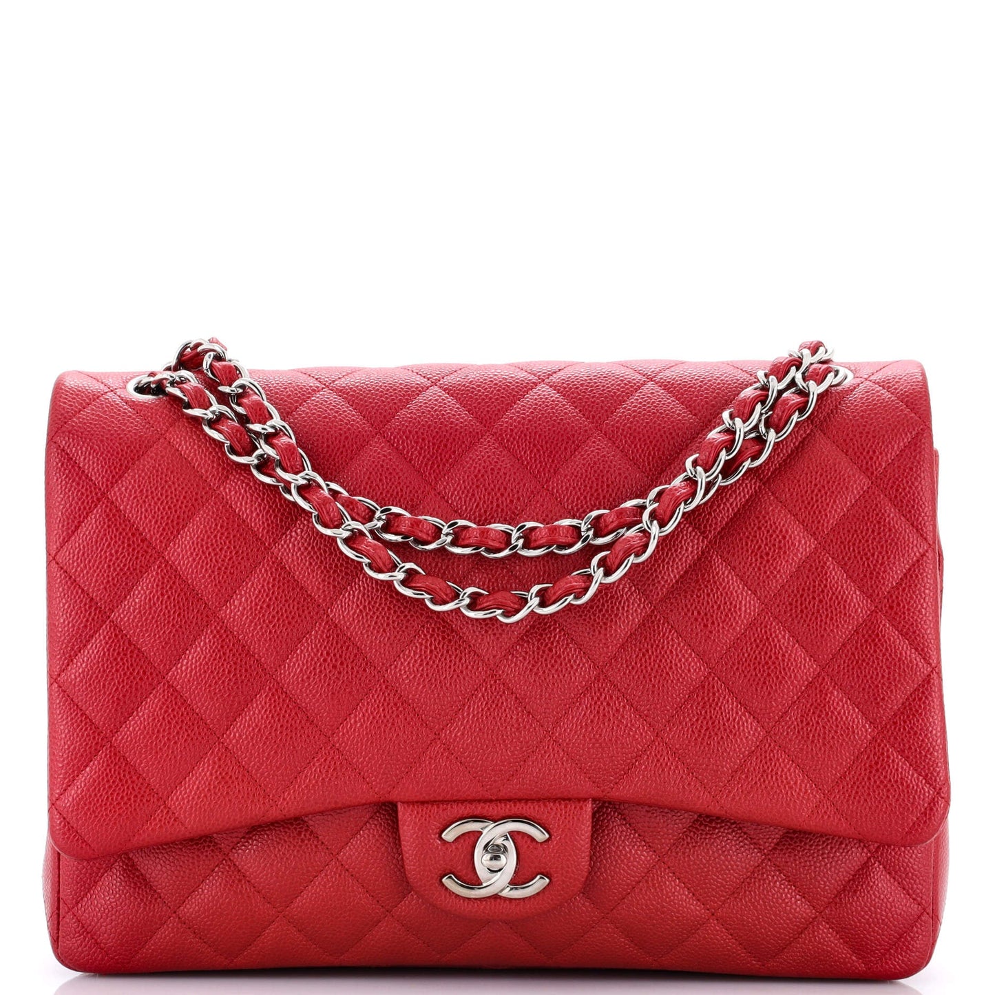 Classic Double Flap Bag Quilted Iridescent Caviar Jumbo