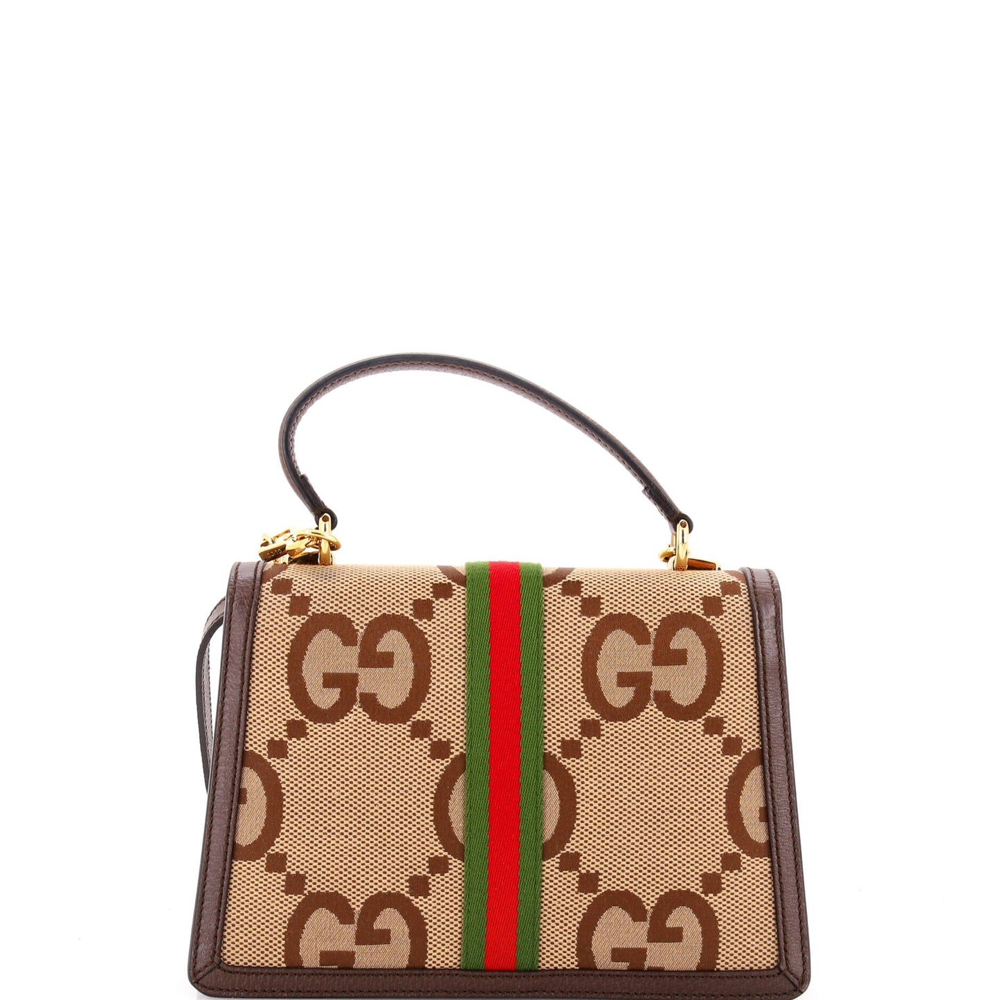 Ophidia Flap Top Handle Bag Jumbo GG Canvas Small