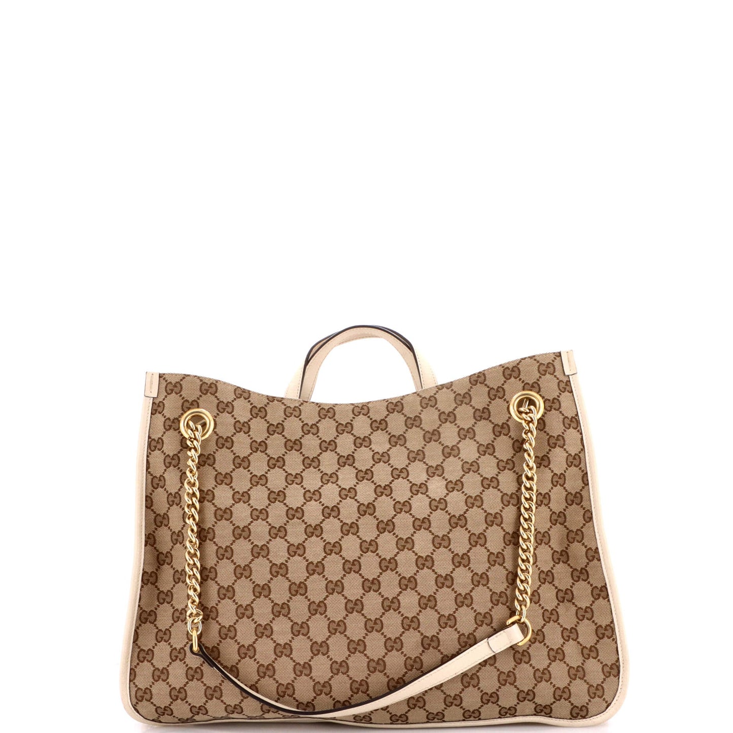 Horsebit 1955 Chain Tote GG Canvas with Leather Large