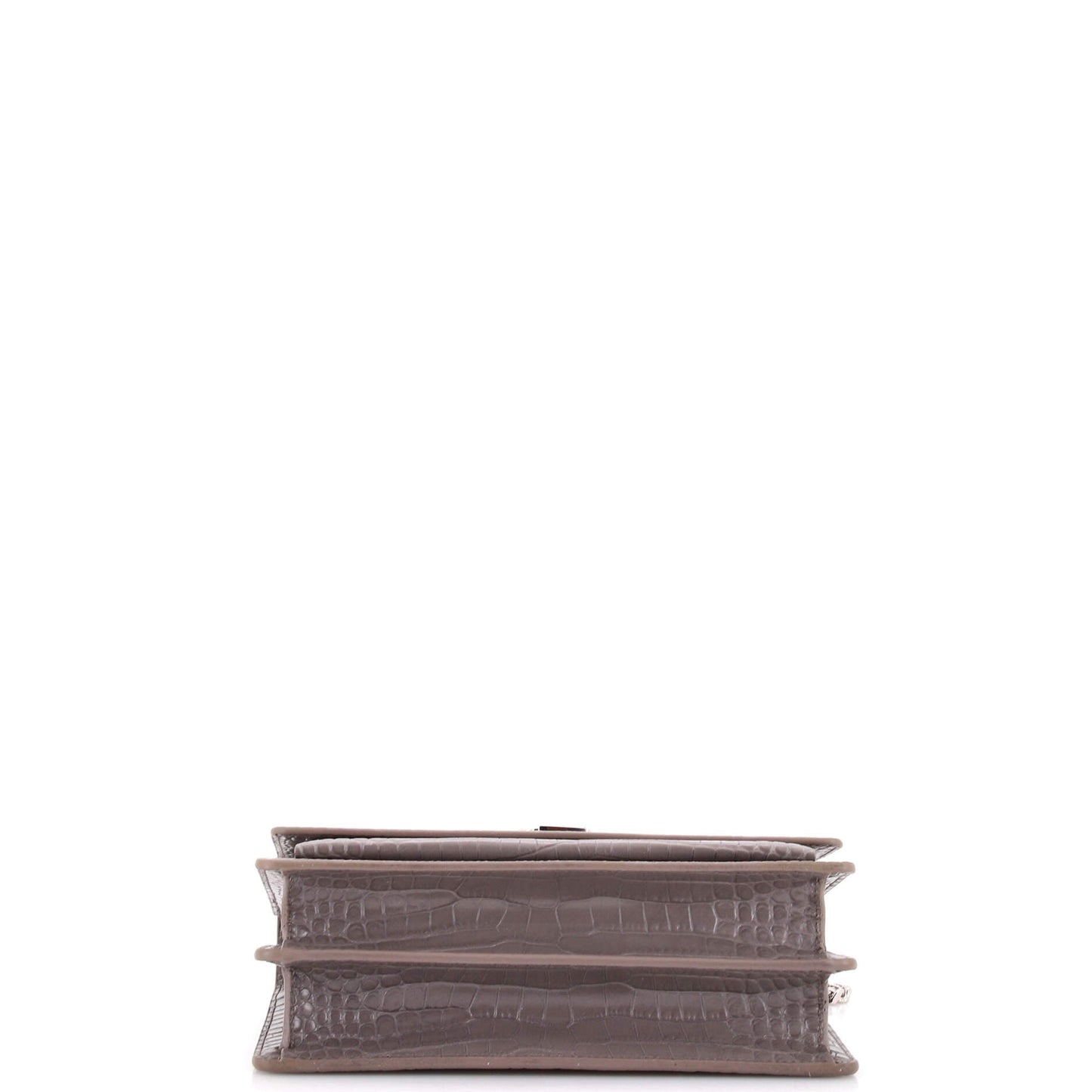 Sunset Crossbody Bag Crocodile Embossed Leather Medium