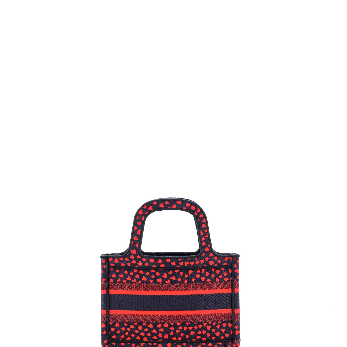 Book Tote I Love Paris Heart Embroidered Canvas Mini