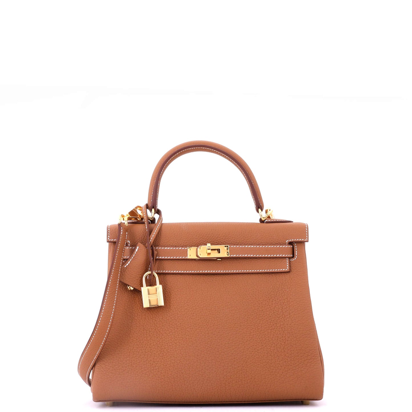 Kelly Handbag Gold Togo with Gold Hardware 25