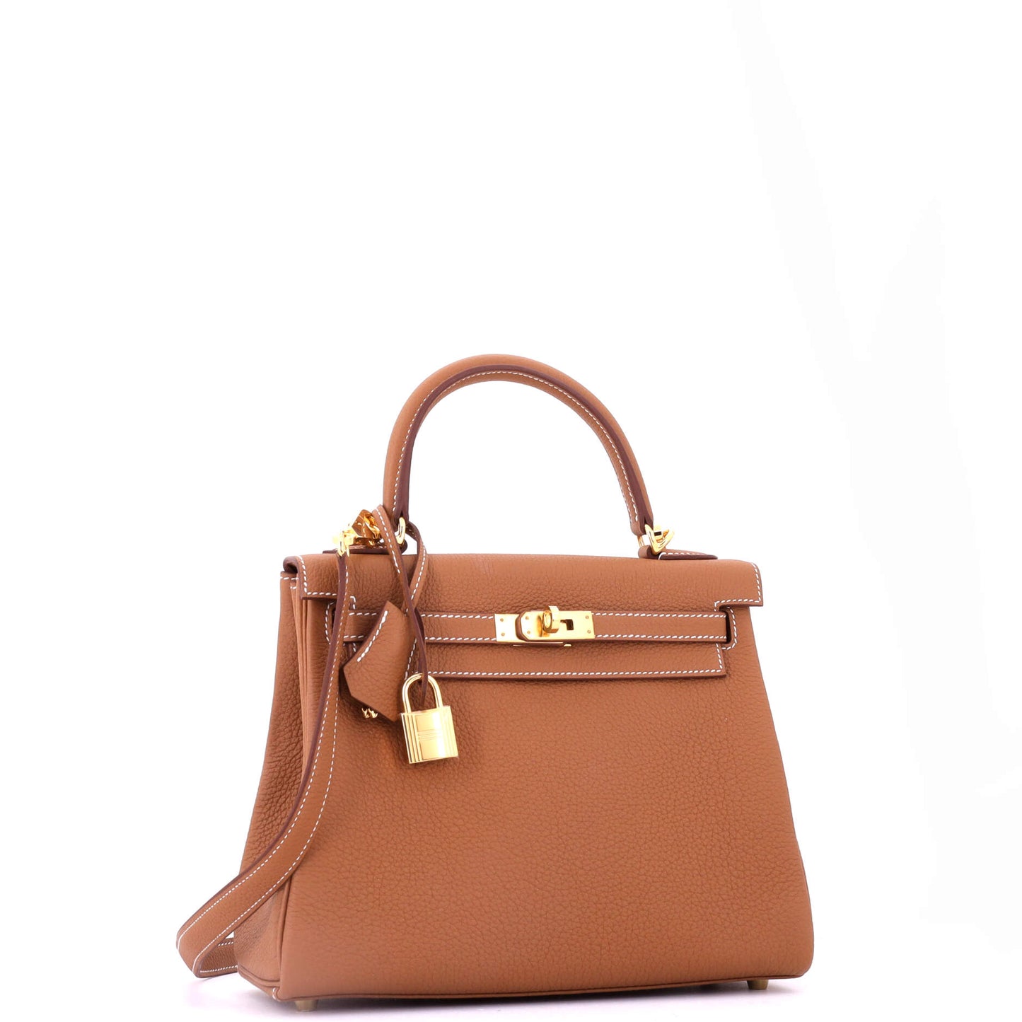 Kelly Handbag Gold Togo with Gold Hardware 25