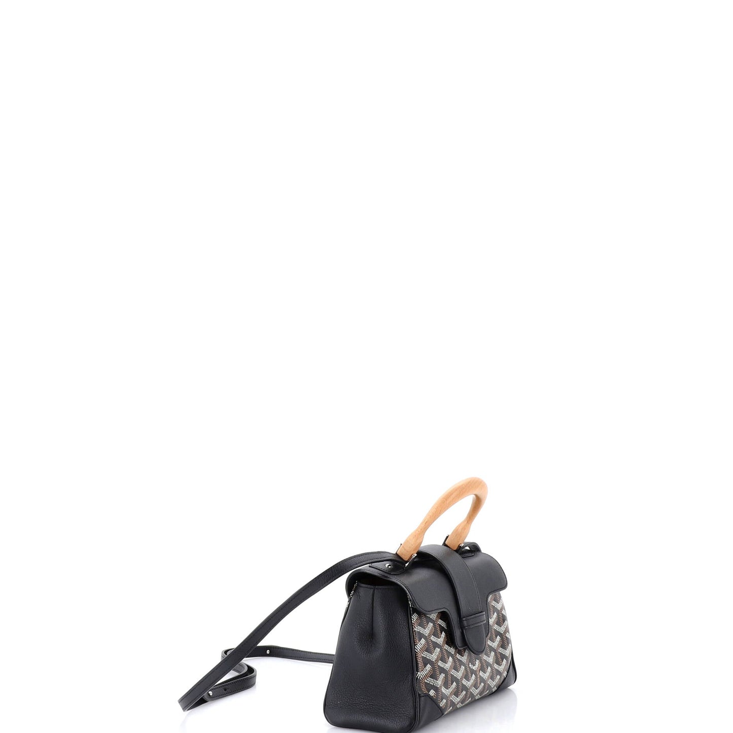 Saigon Top Handle Bag Coated Canvas with Leather Mini