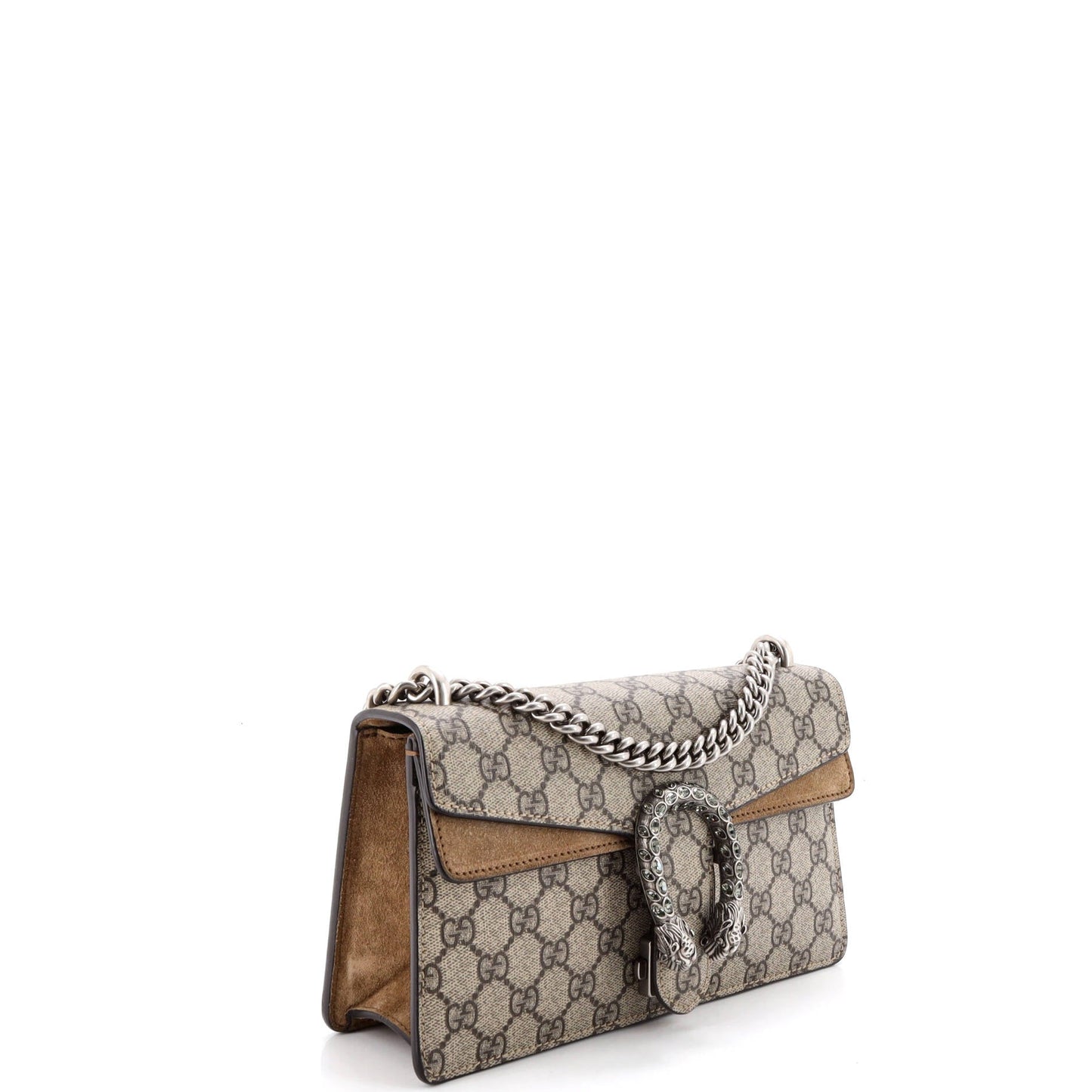 Dionysus Bag GG Coated Canvas with Crystal Embellished Metal Small