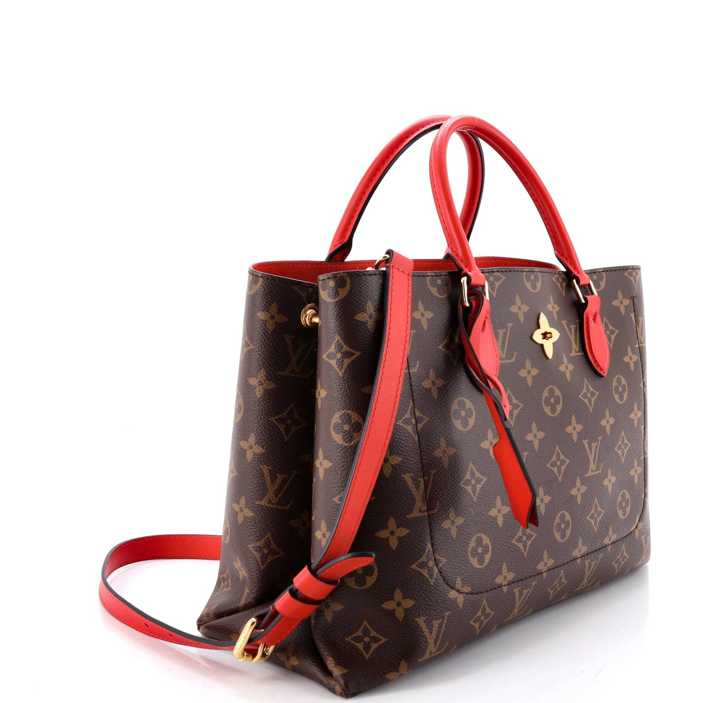 Flower Tote Monogram Canvas with Leather