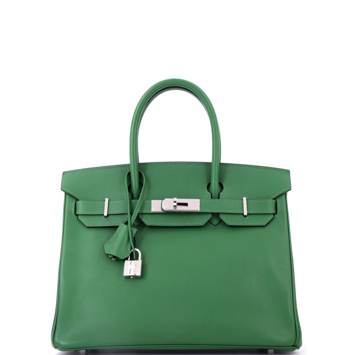 Birkin Handbag Vert Bengale Epsom with Palladium Hardware 30