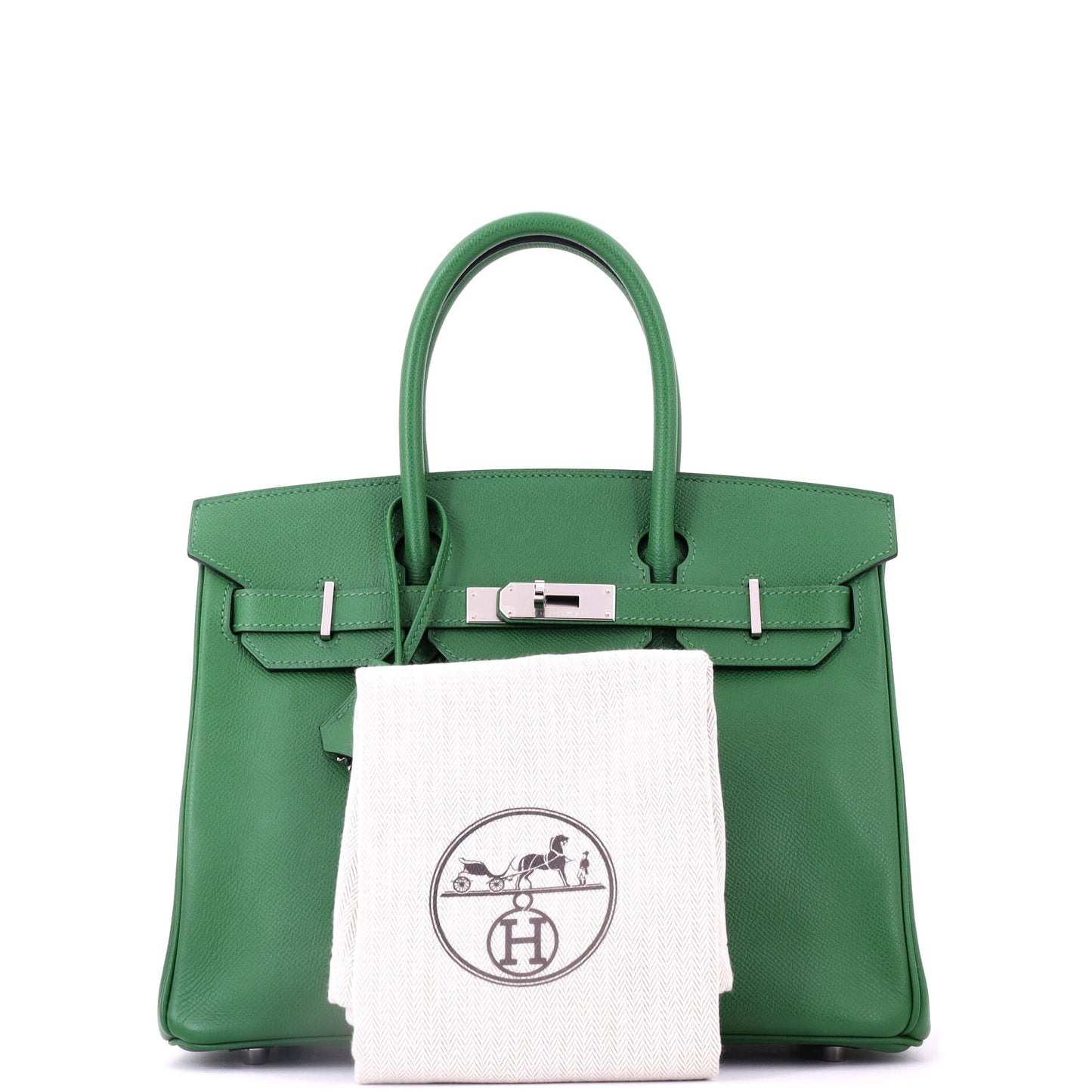 Birkin Handbag Vert Bengale Epsom with Palladium Hardware 30