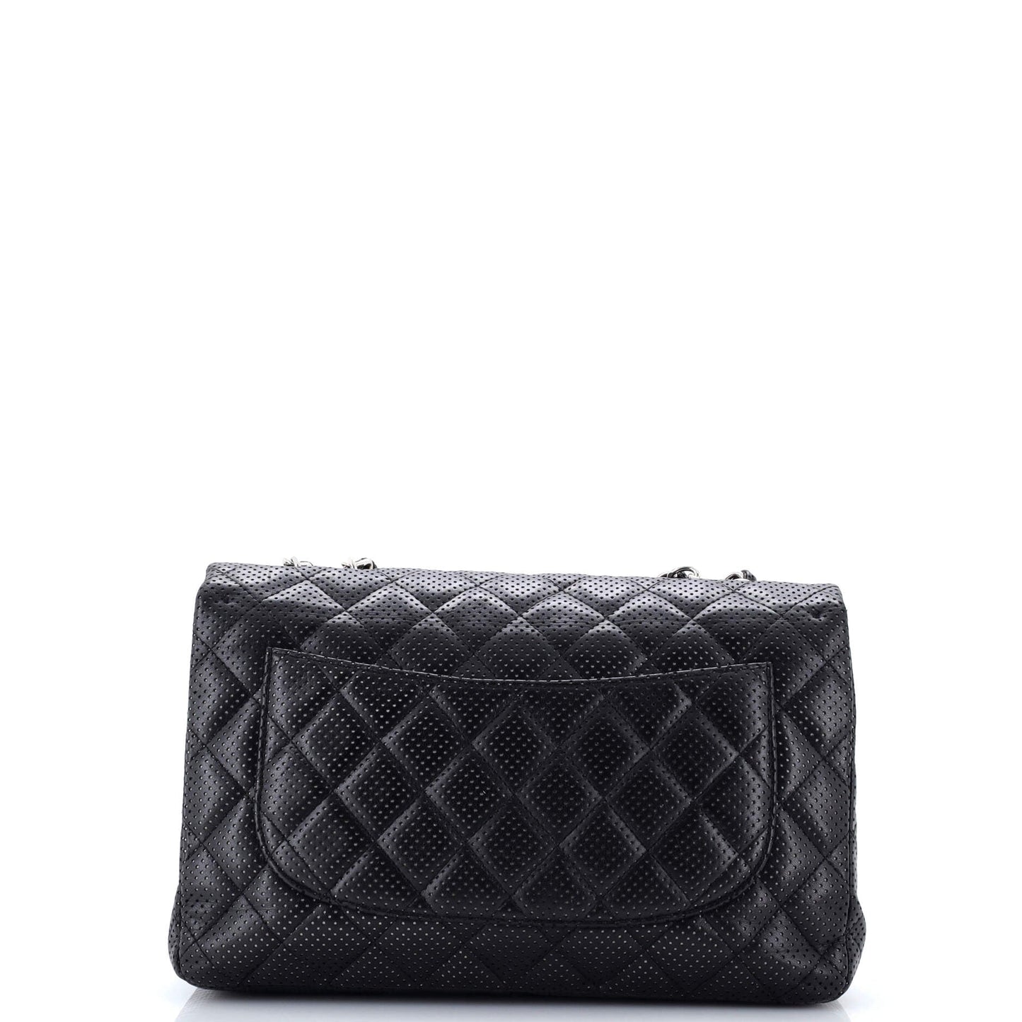 Classic Single Flap Bag Quilted Perforated Leather Jumbo