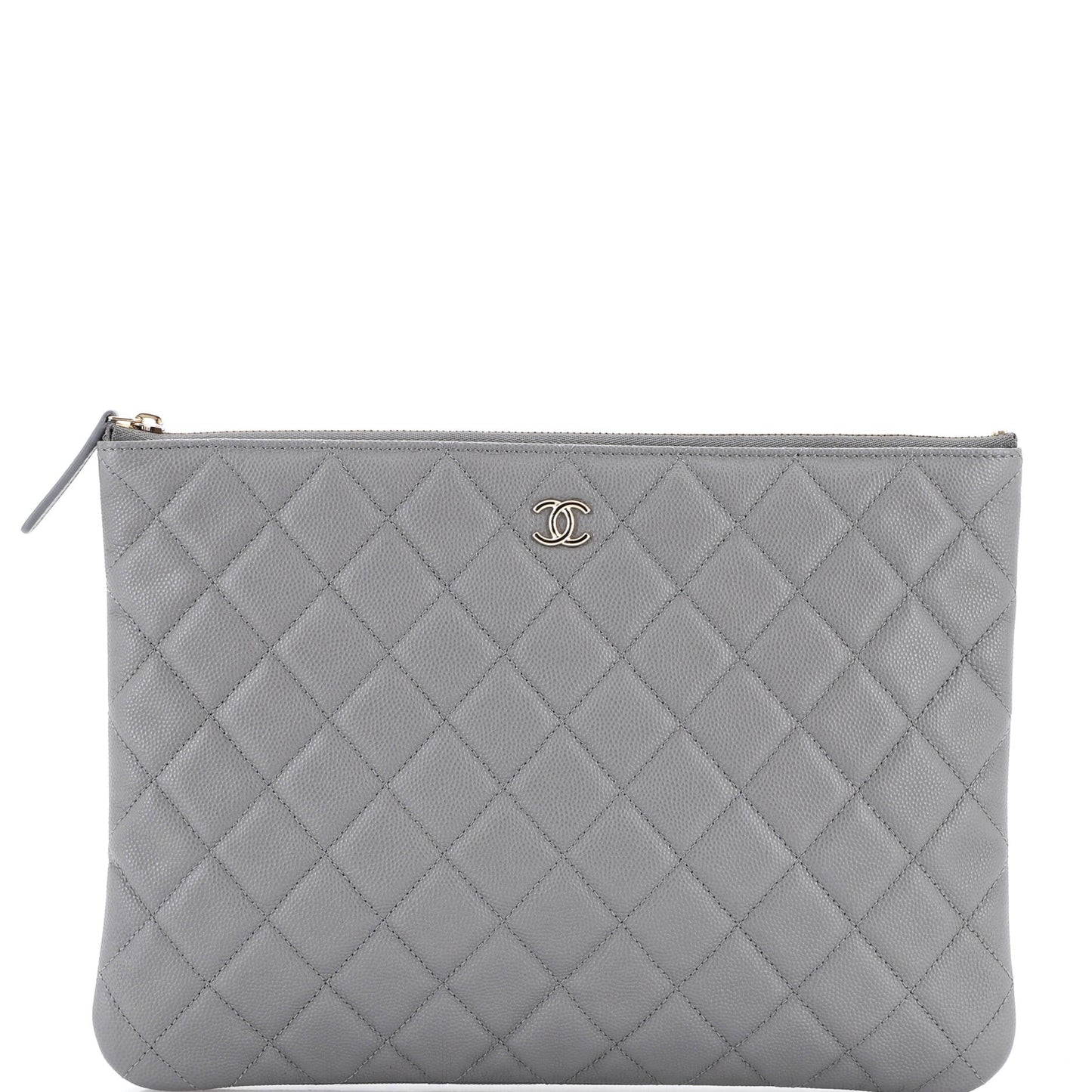 O Case Clutch Quilted Caviar Medium