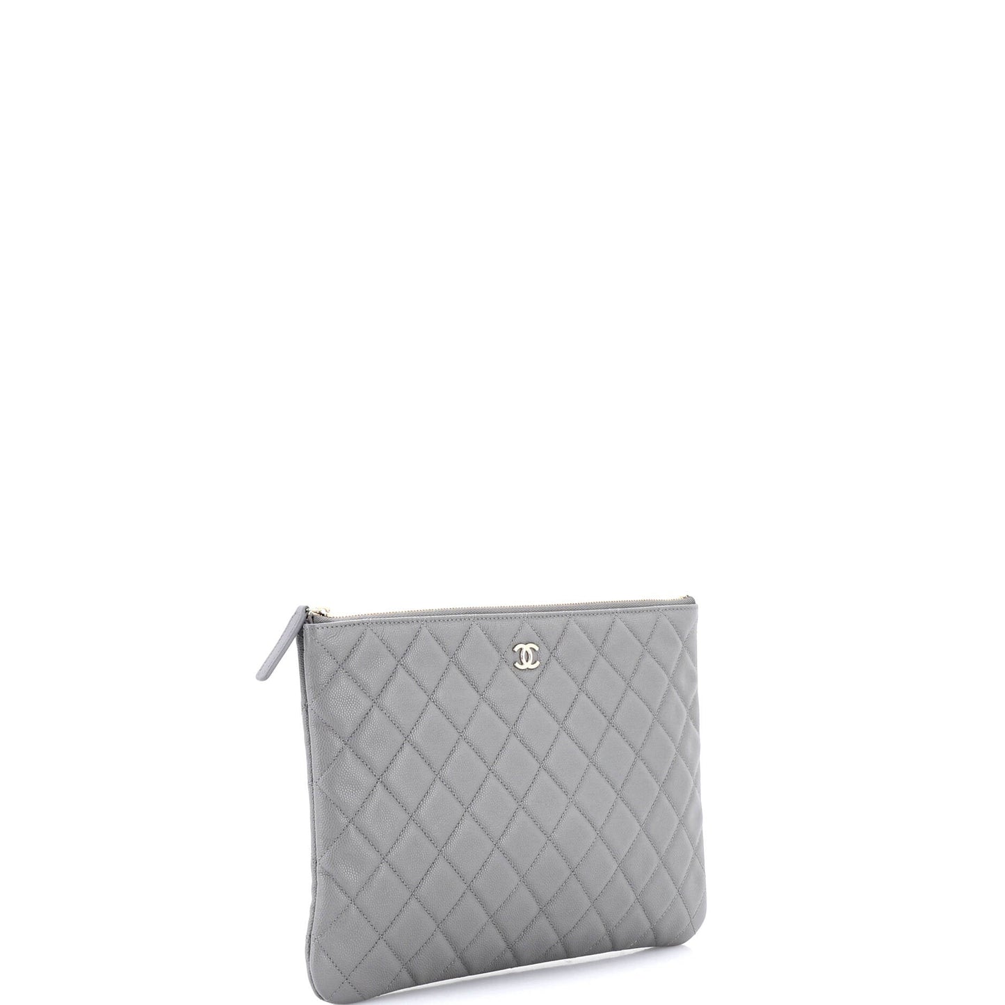 O Case Clutch Quilted Caviar Medium