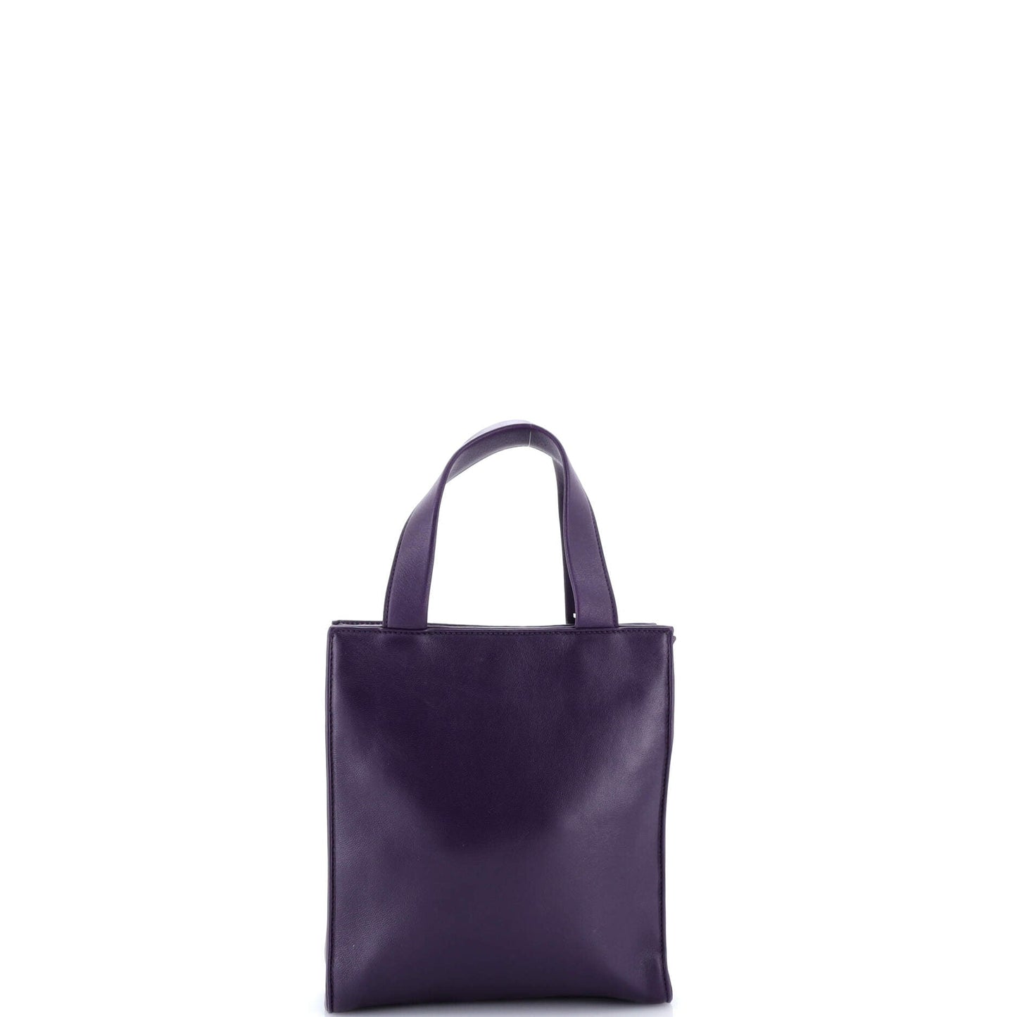Convertible Triangle Pocket Shopping Tote Nappa Leather Mini